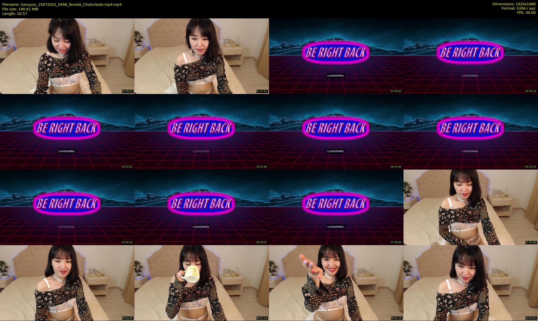 lianayun — 11 minute Chaturbate female cam show recording, 1080p, Jul 15, 2022