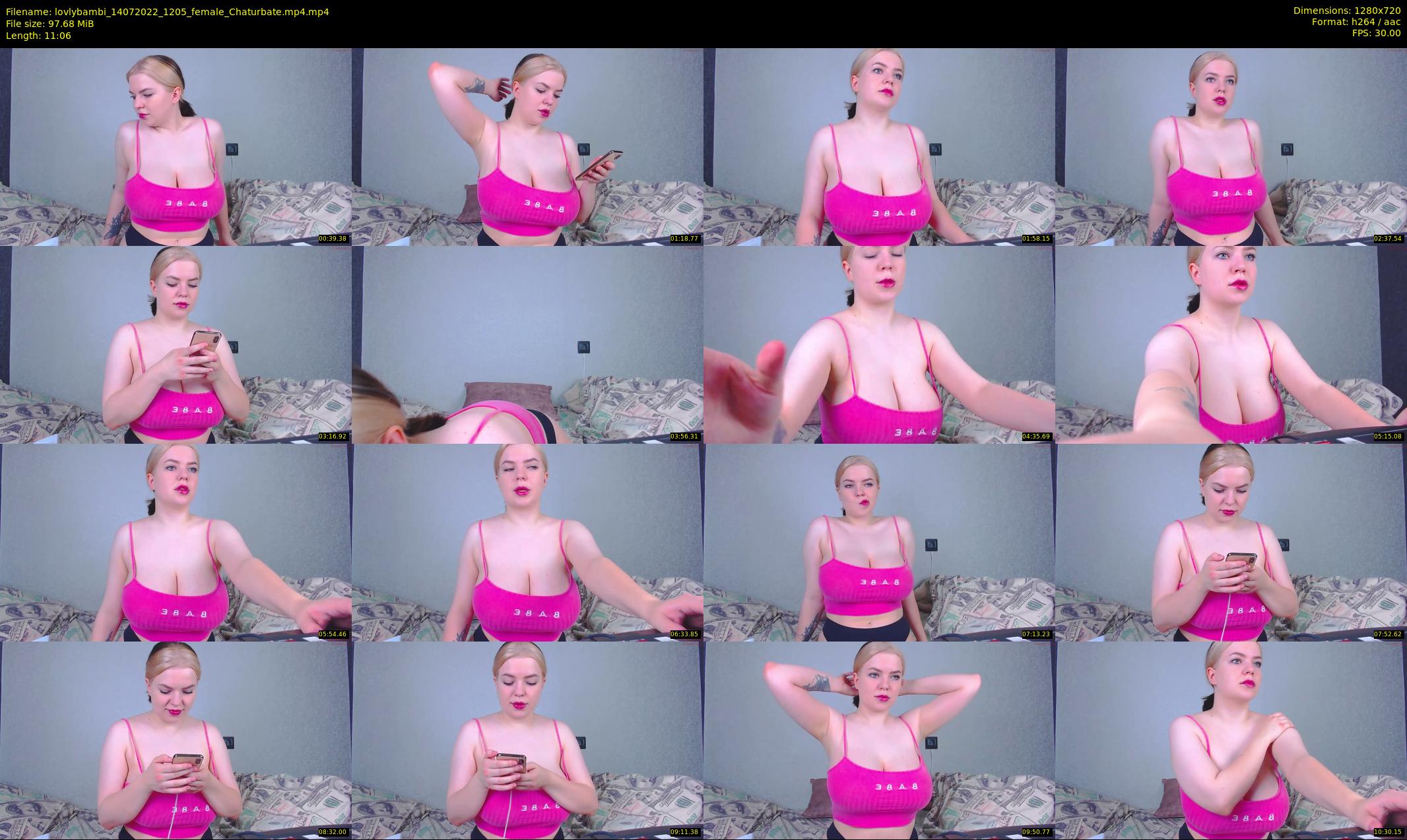 lovlybambi — 12 minute Chaturbate female cam show recording, 720p, Jul 14, 2022
