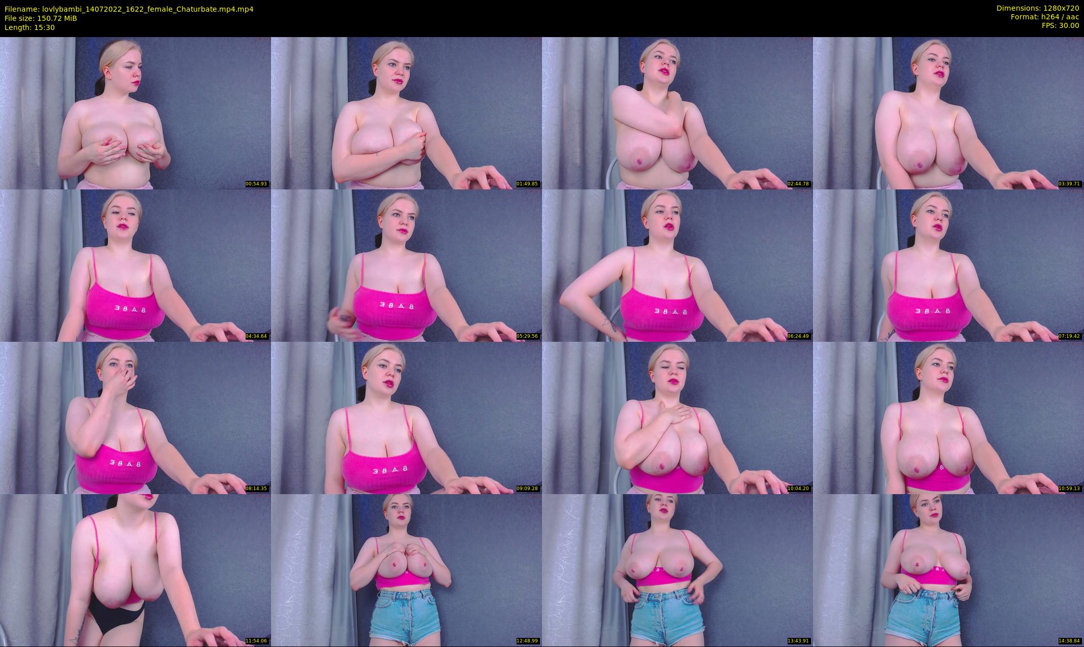 lovlybambi — 16 minute Chaturbate female cam show recording, 720p, Jul 14, 2022