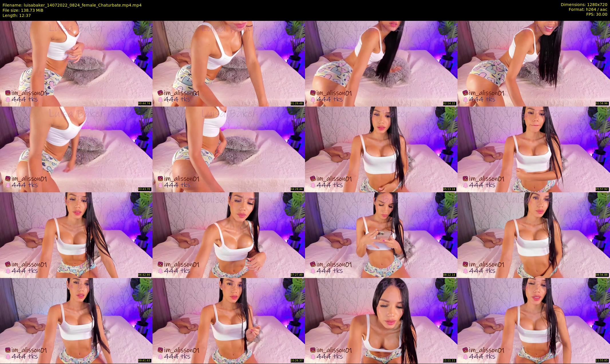 luisabaker — 13 minute Chaturbate female cam show recording, 720p, Jul 14, 2022