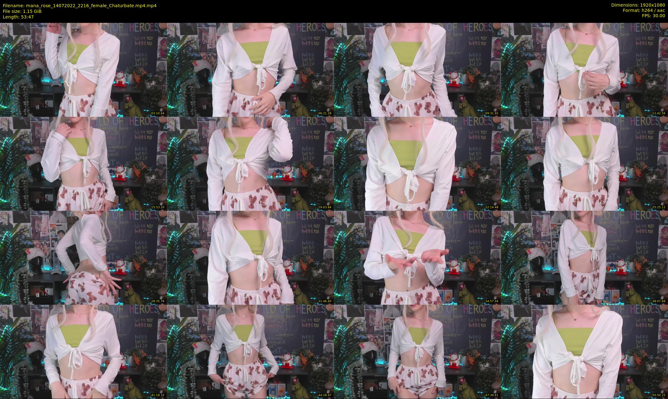 mana_rose — 54 minute Chaturbate female cam show recording, 1080p, Jul 14, 2022