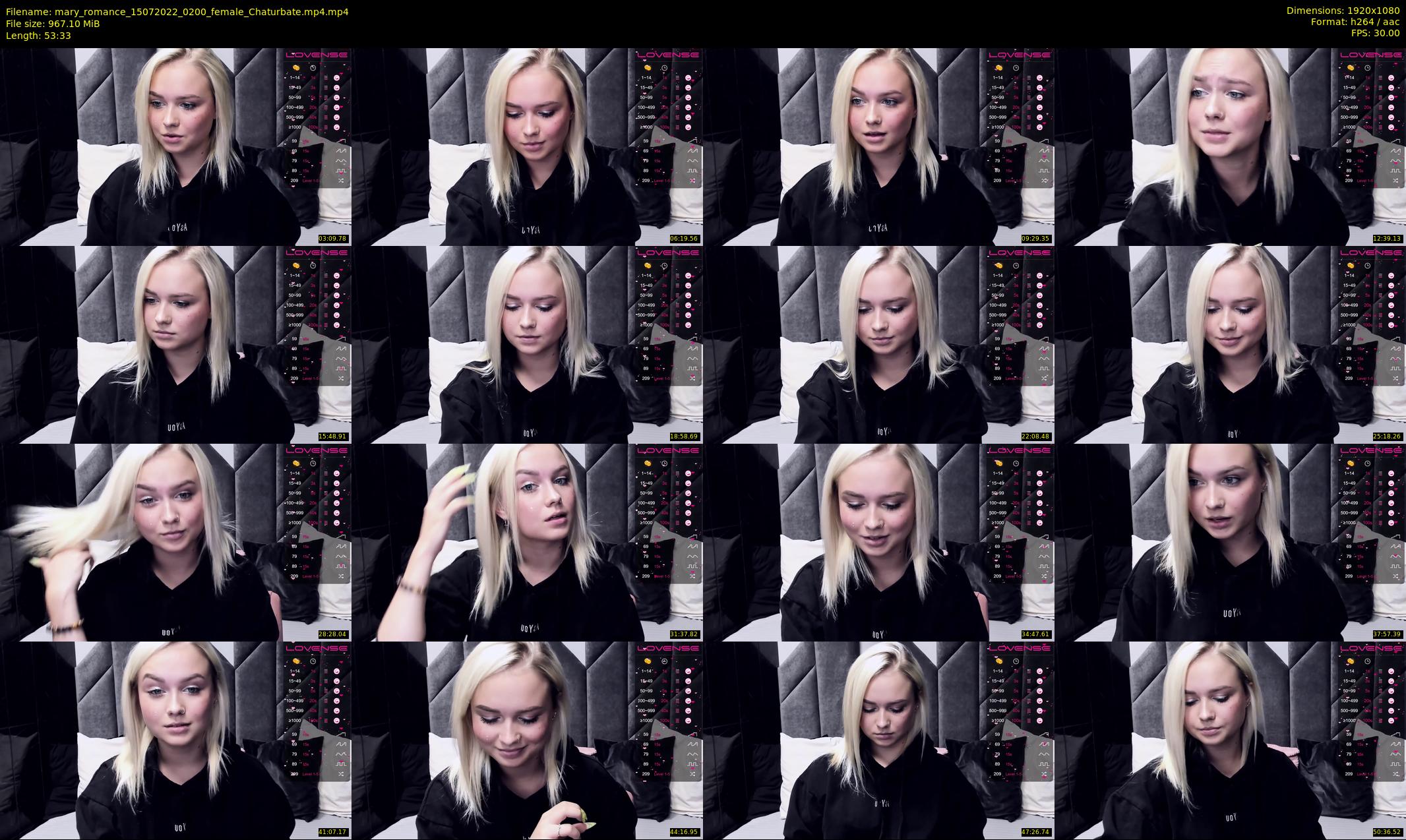 mary_romance — 54 minute Chaturbate female cam show recording, 1080p, Jul 15, 2022