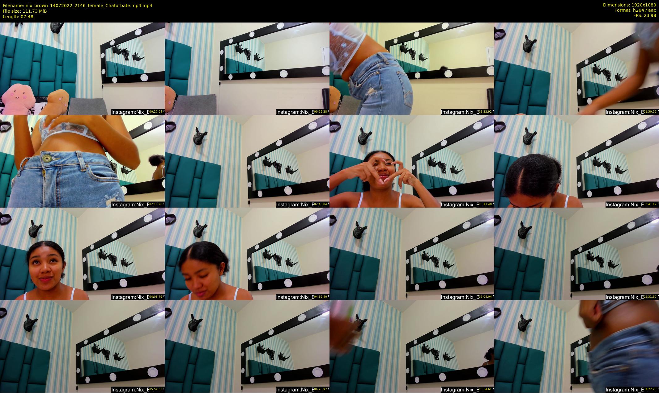 nix_brown — 8 minute Chaturbate female cam show recording, 1080p, Jul 14, 2022