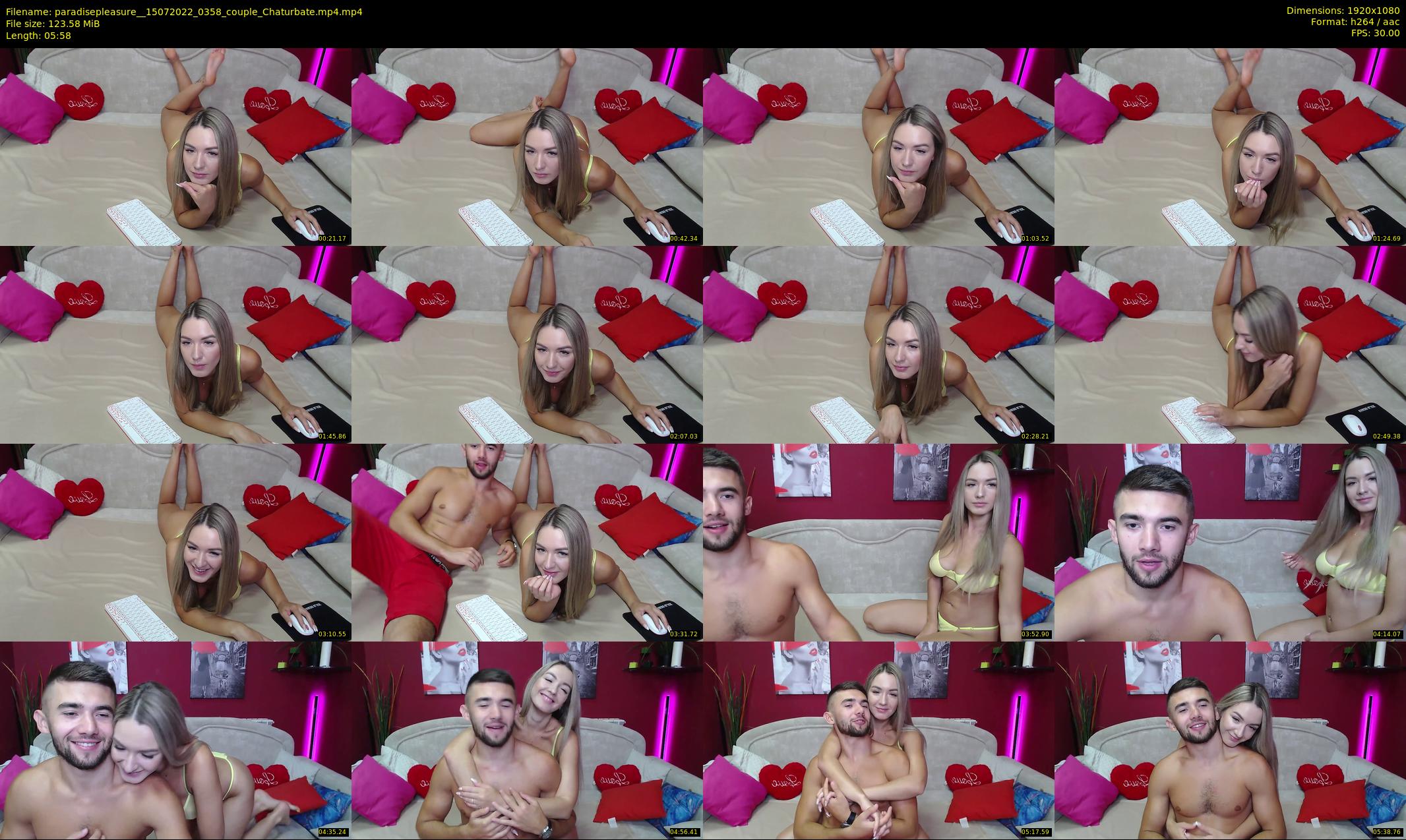paradisepleasure_ — 6 minute Chaturbate couple cam show recording, 1080p, Jul 15, 2022