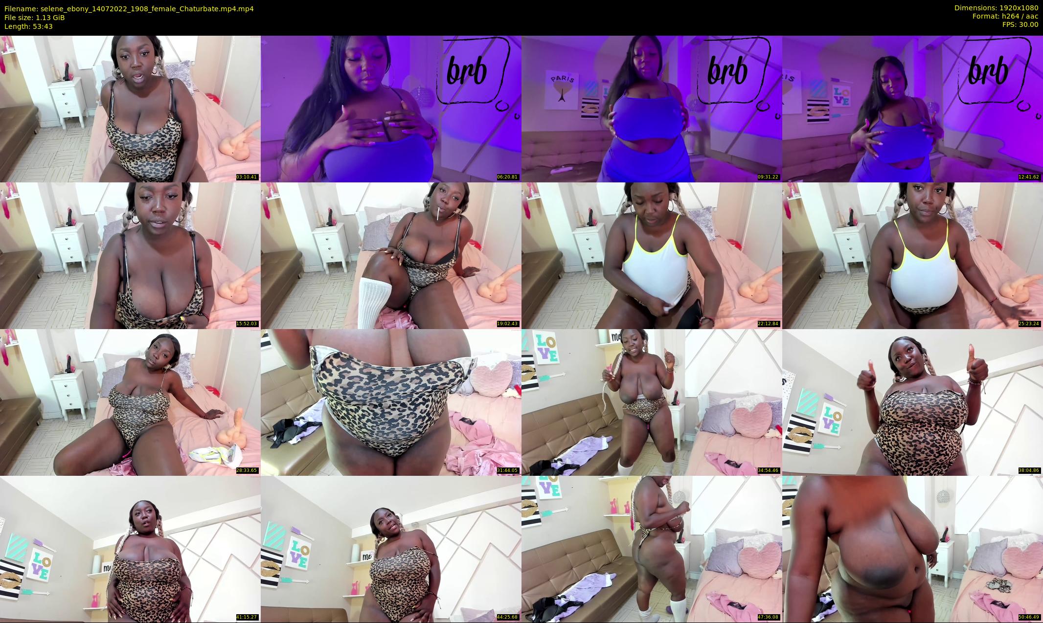 selene_ebony — 54 minute Chaturbate female cam show recording, 1080p, Jul 14, 2022