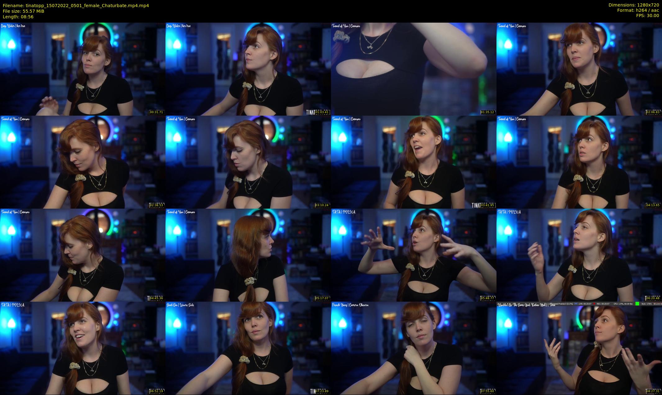 tinatopp — 9 minute Chaturbate female cam show recording, 720p, Jul 15, 2022