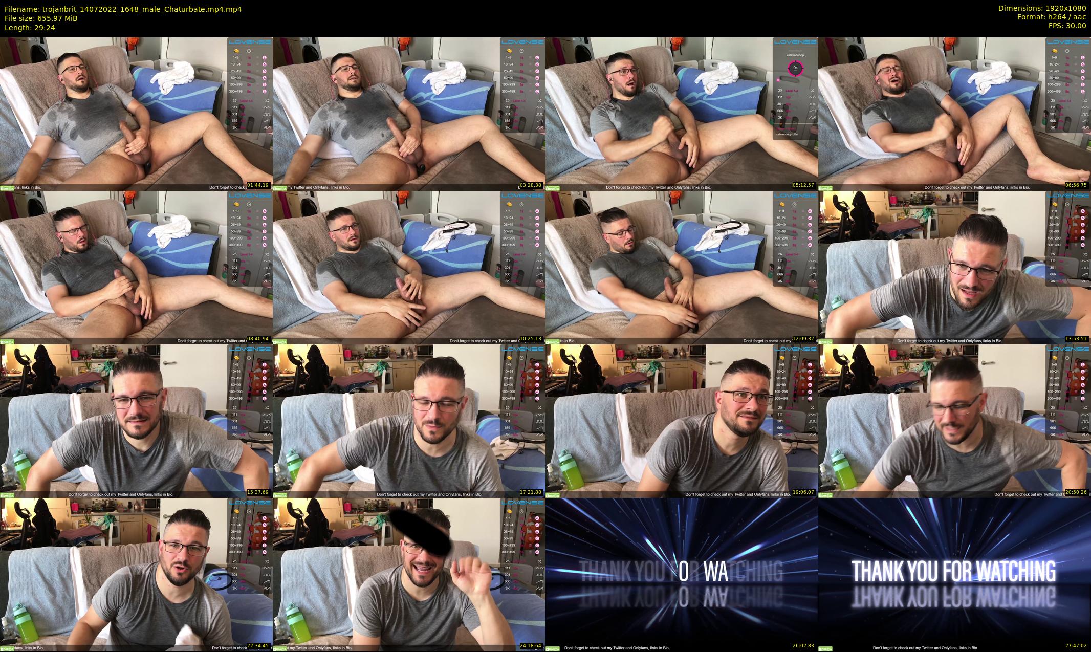 trojanbrit — 30 minute Chaturbate male cam show recording, 1080p, Jul 14, 2022