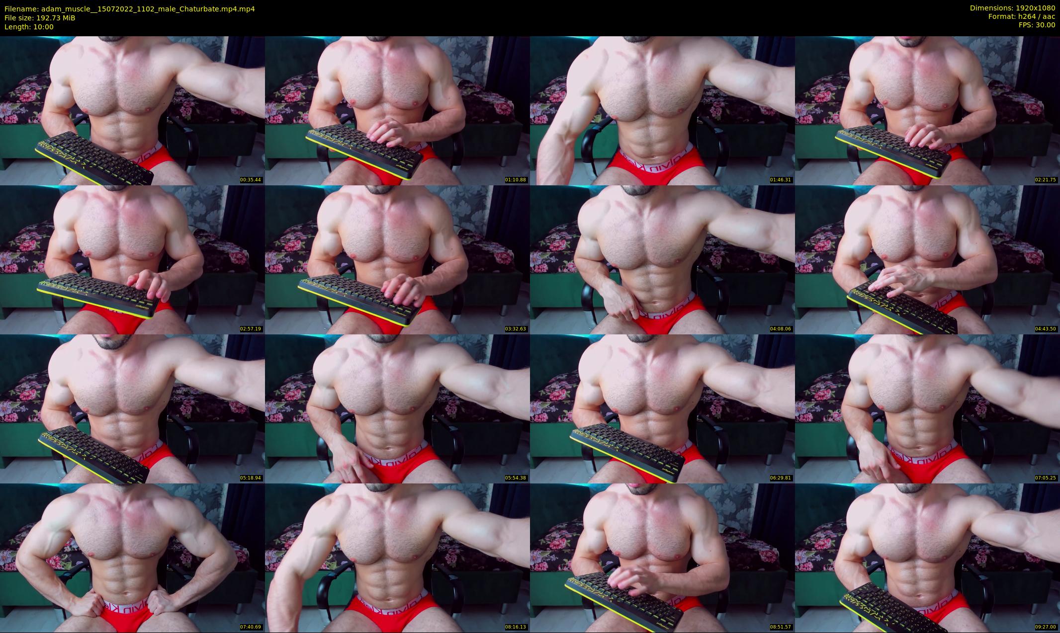adam_muscle_ — 10 minute Chaturbate male cam show recording, 1080p, Jul 15, 2022