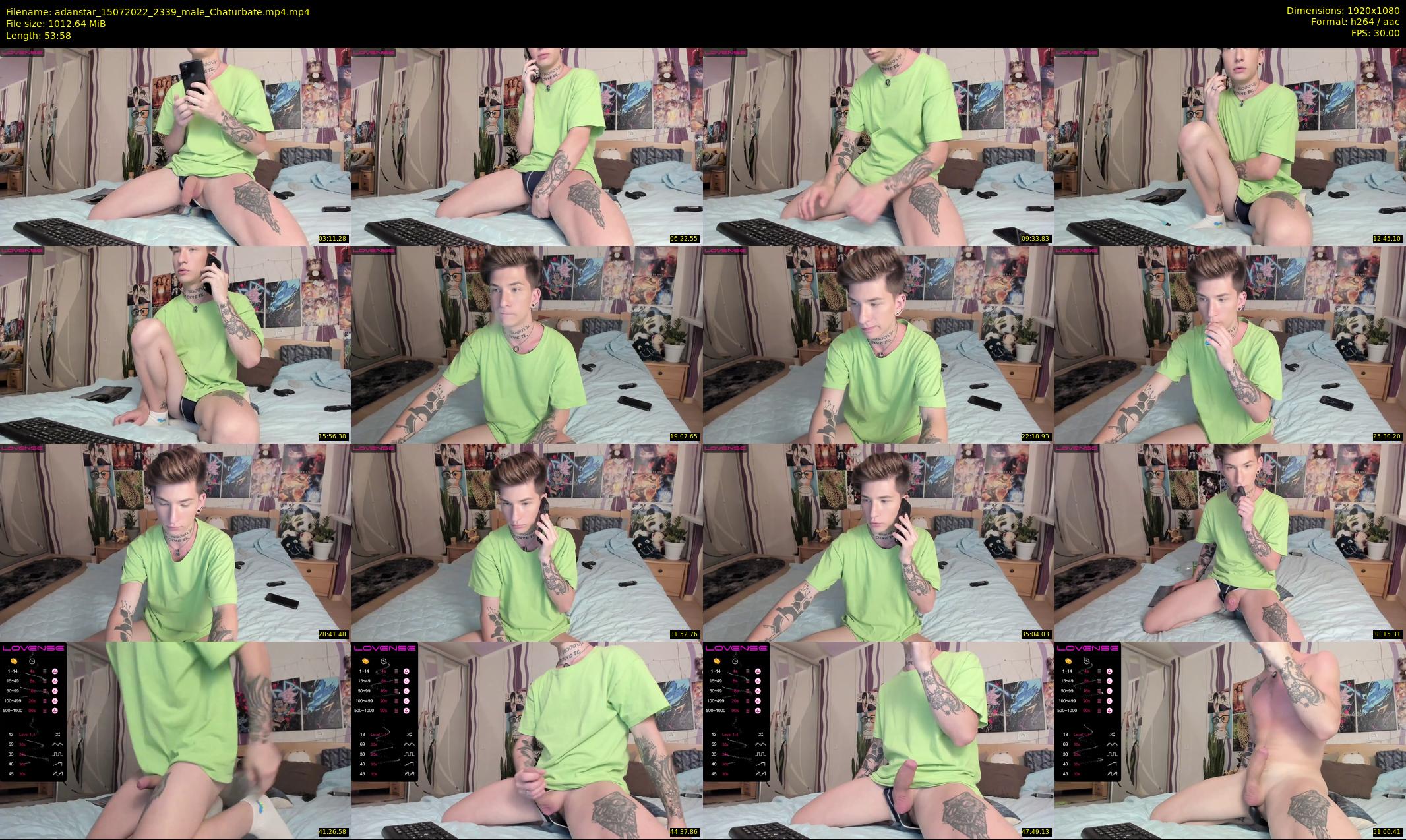 adanstar — 54 minute Chaturbate male cam show recording, 1080p, Jul 15, 2022