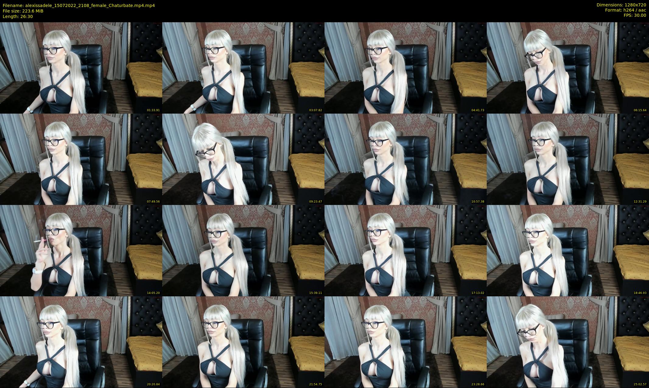 alexissadele — 27 minute Chaturbate female cam show recording, 720p, Jul 15, 2022