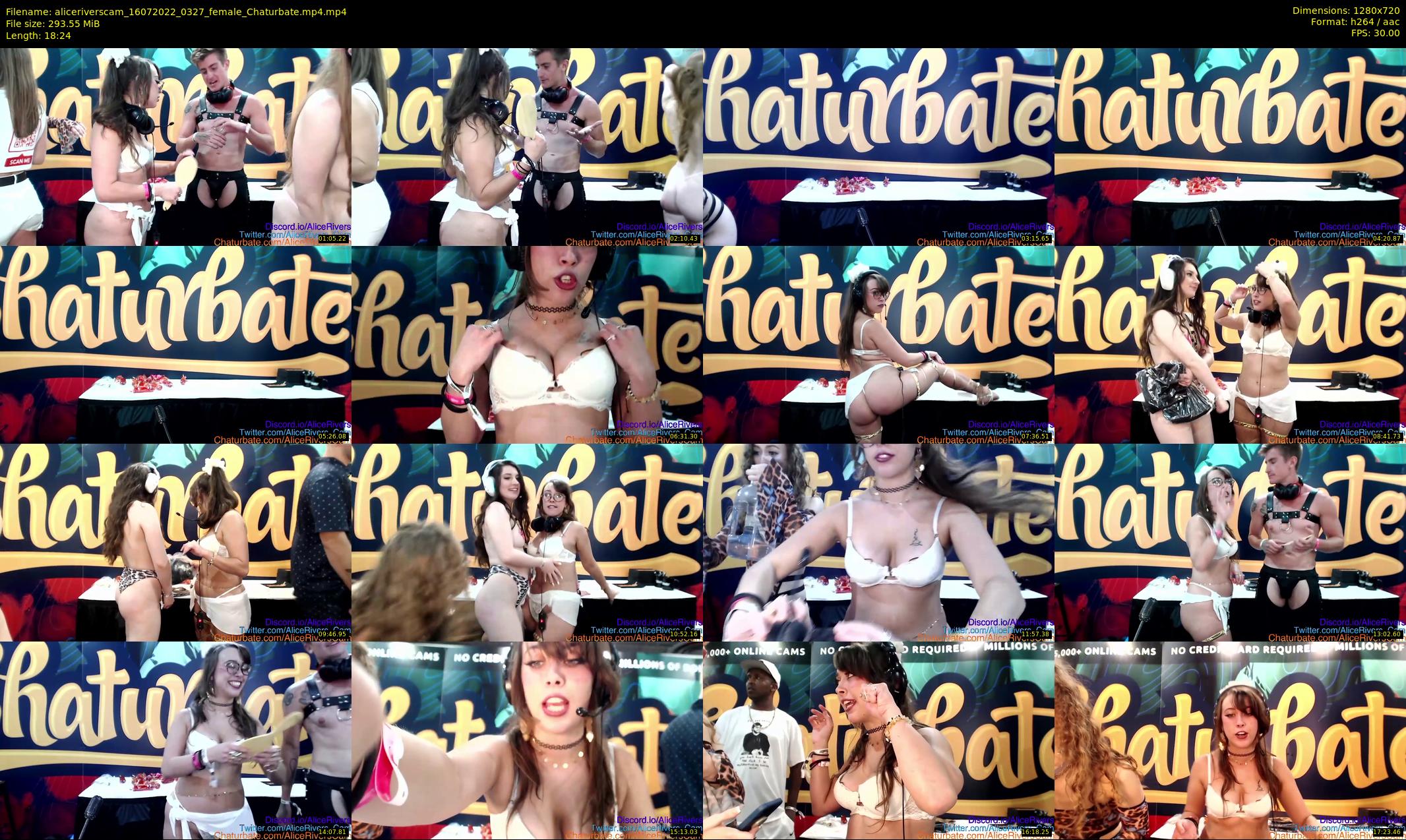 aliceriverscam — 19 minute Chaturbate female cam show recording, 720p, Jul 16, 2022