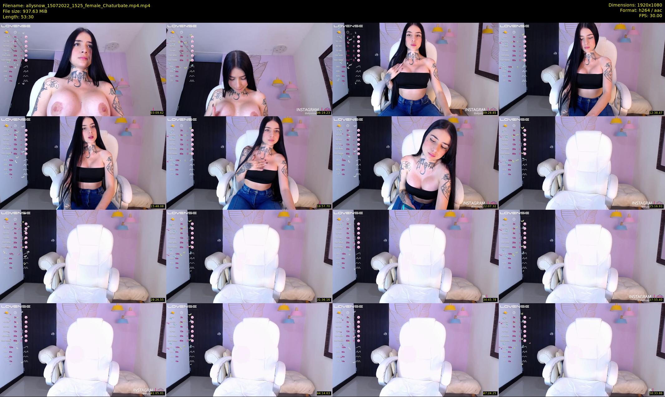 allysnow — 54 minute Chaturbate female cam show recording, 1080p, Jul 15, 2022