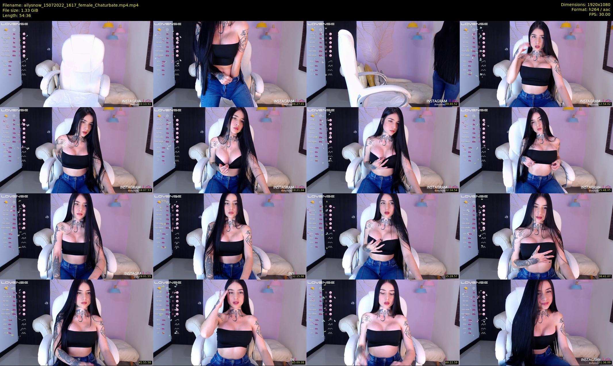 allysnow — 55 minute Chaturbate female cam show recording, 1080p, Jul 15, 2022
