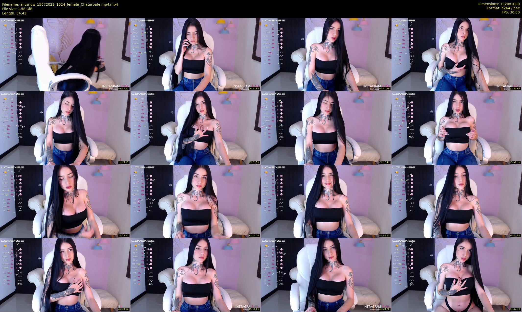 allysnow — 55 minute Chaturbate female cam show recording, 1080p, Jul 15, 2022