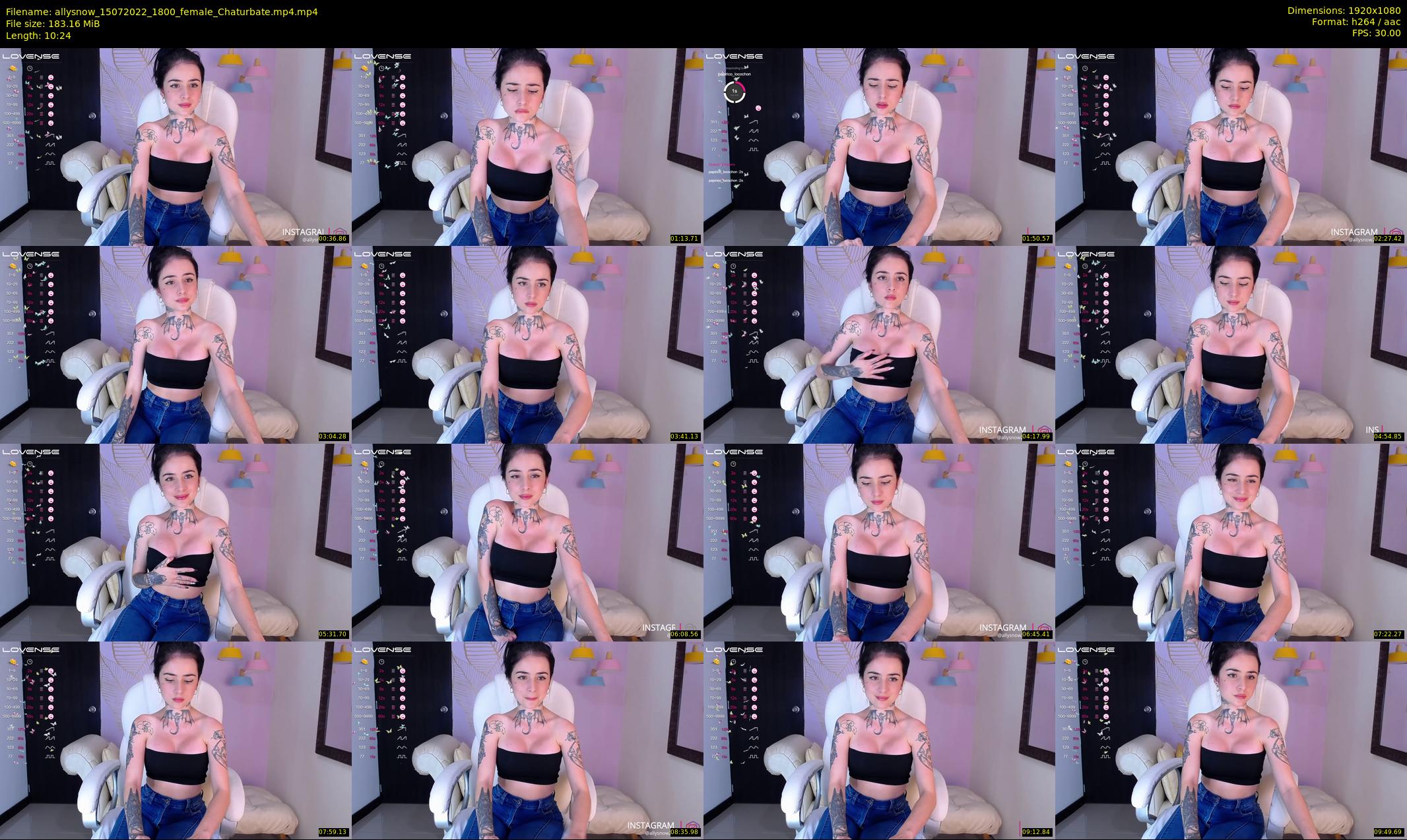 allysnow — 11 minute Chaturbate female cam show recording, 1080p, Jul 15, 2022