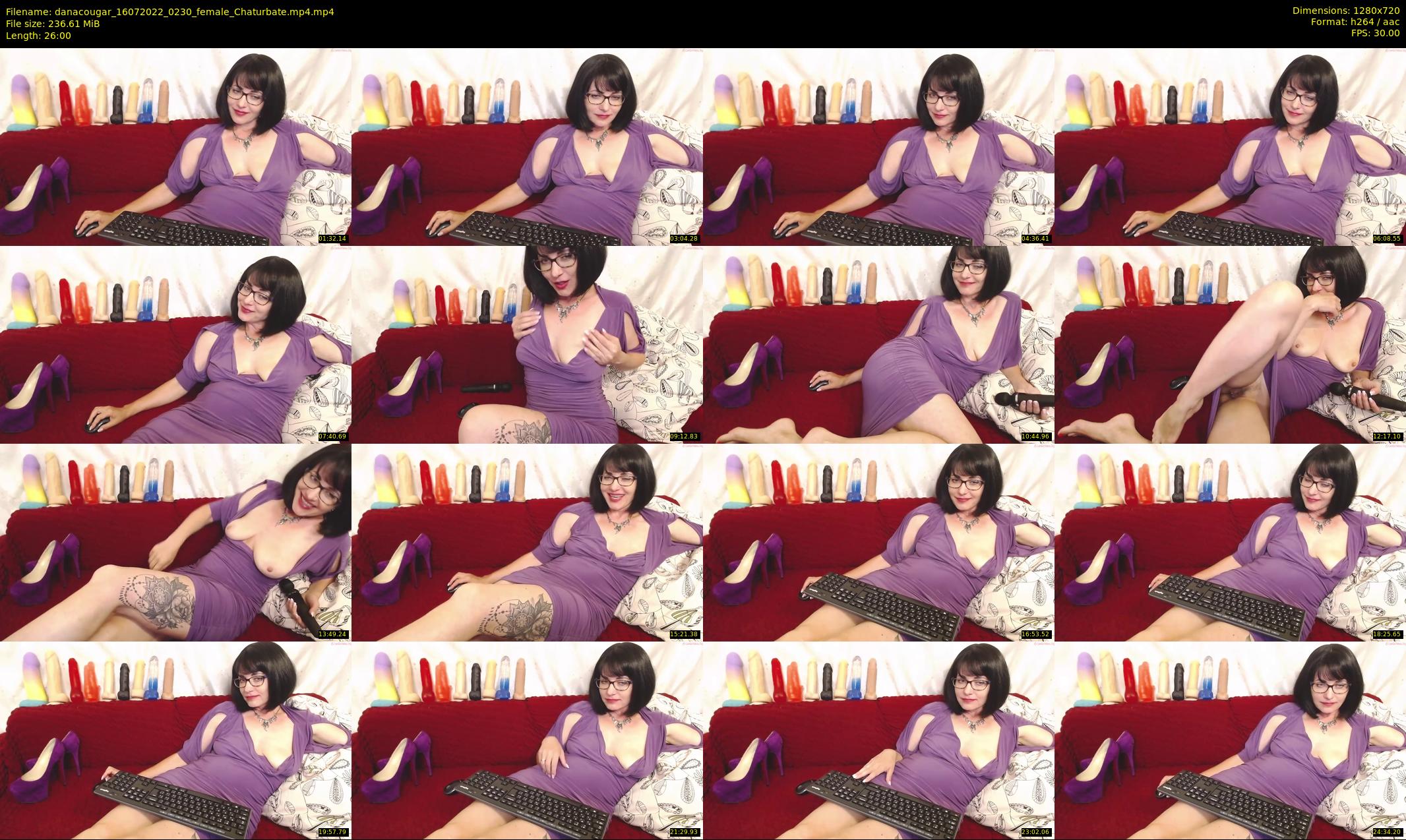 danacougar — 26 minute Chaturbate female cam show recording, 720p, Jul 16, 2022