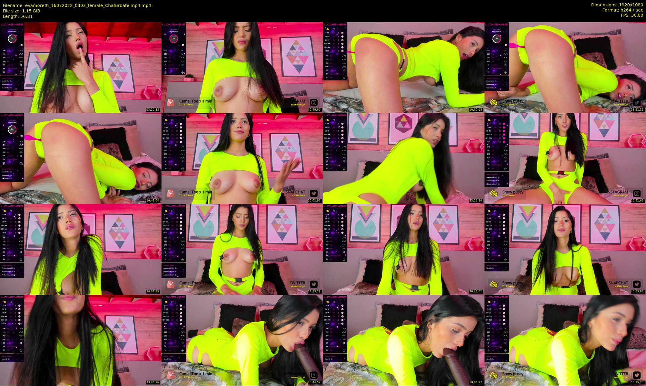 evamoretti — 57 minute Chaturbate female cam show recording, 1080p, Jul 16, 2022