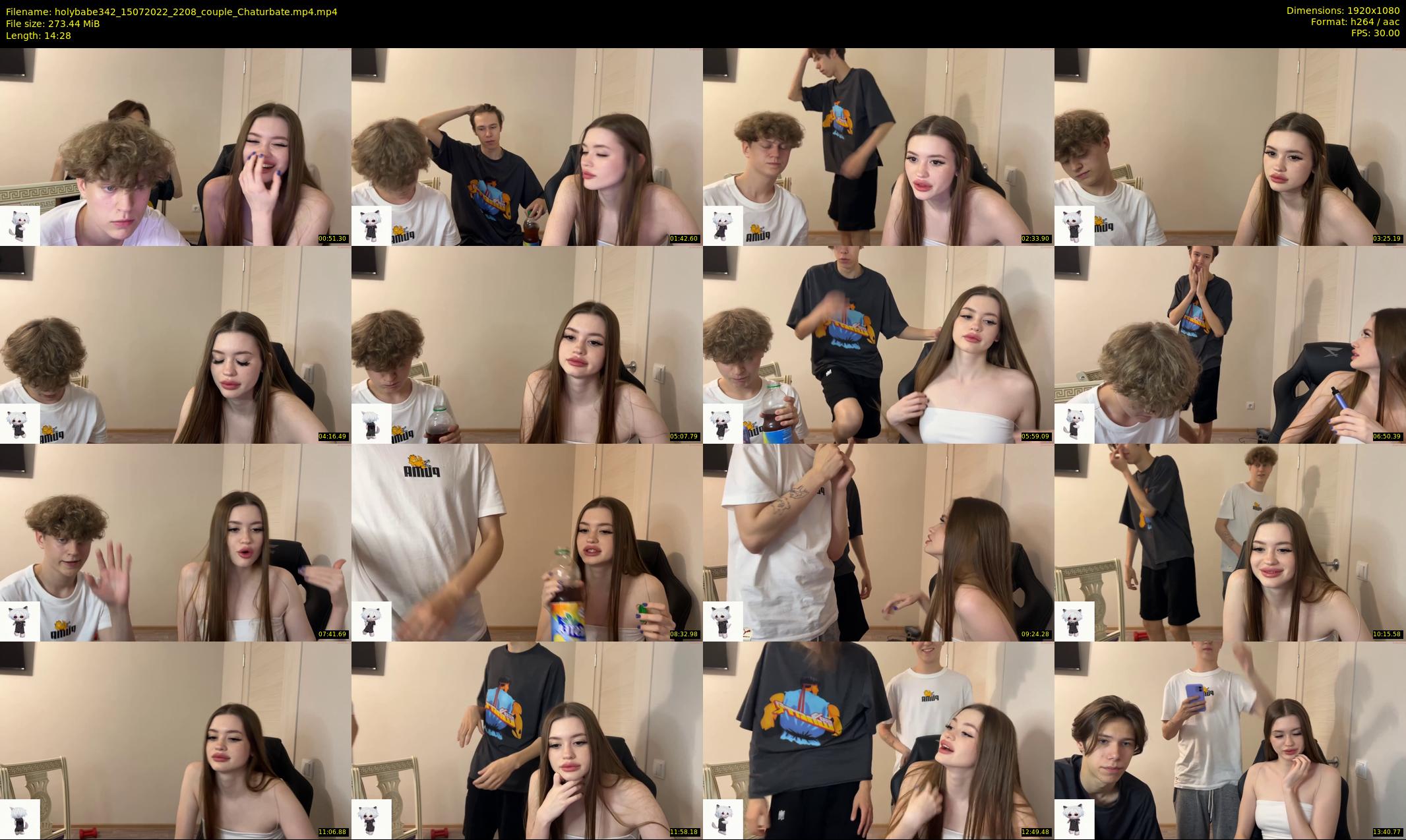 holybabe342 — 15 minute Chaturbate couple cam show recording, 1080p, Jul 15, 2022