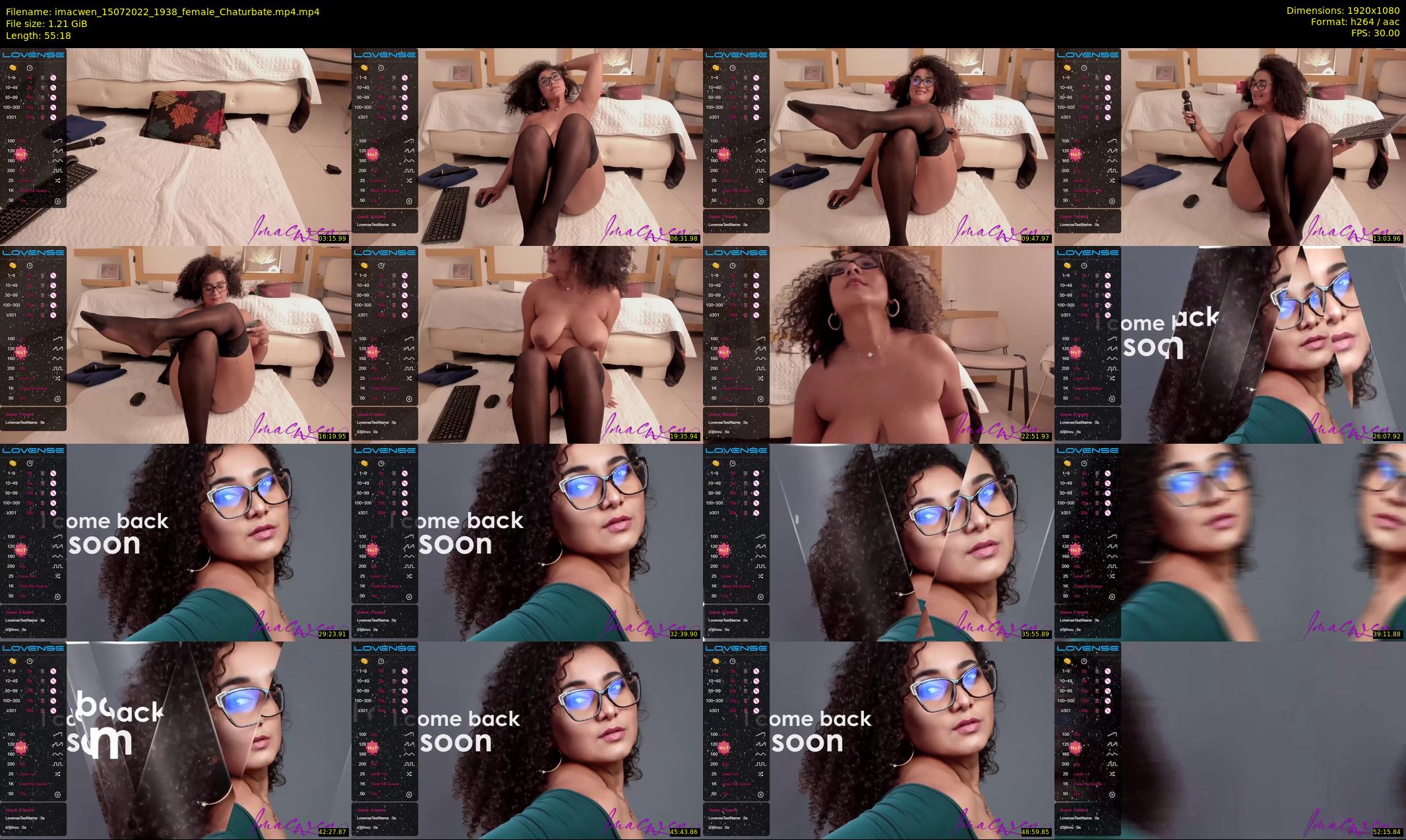 imacwen — 56 minute Chaturbate female cam show recording, 1080p, Jul 15, 2022