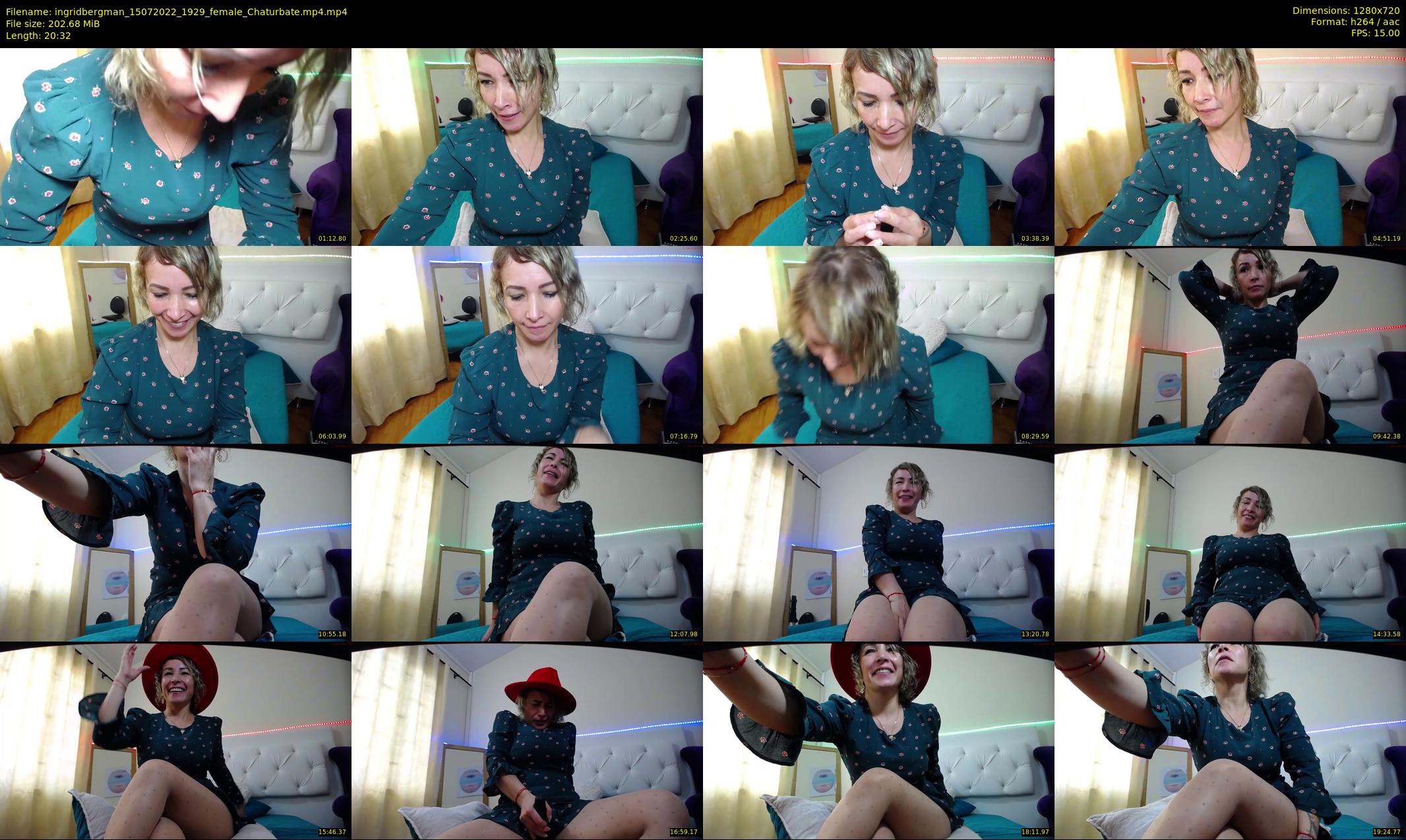 ingridbergman — 21 minute Chaturbate female cam show recording, 720p, Jul 15, 2022