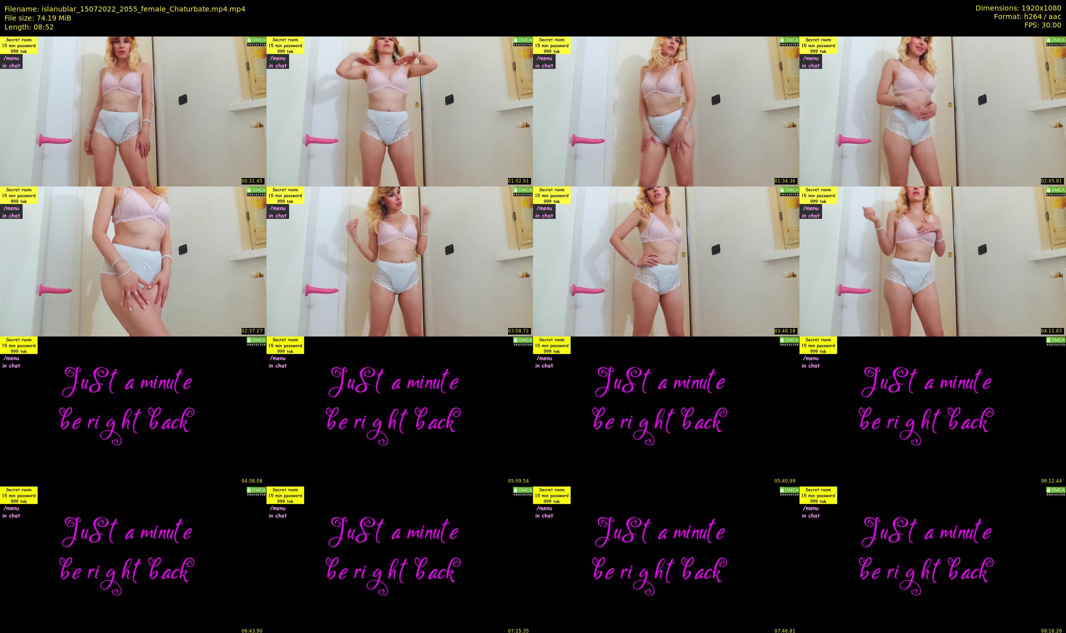islanublar — 9 minute Chaturbate female cam show recording, 1080p, Jul 15, 2022