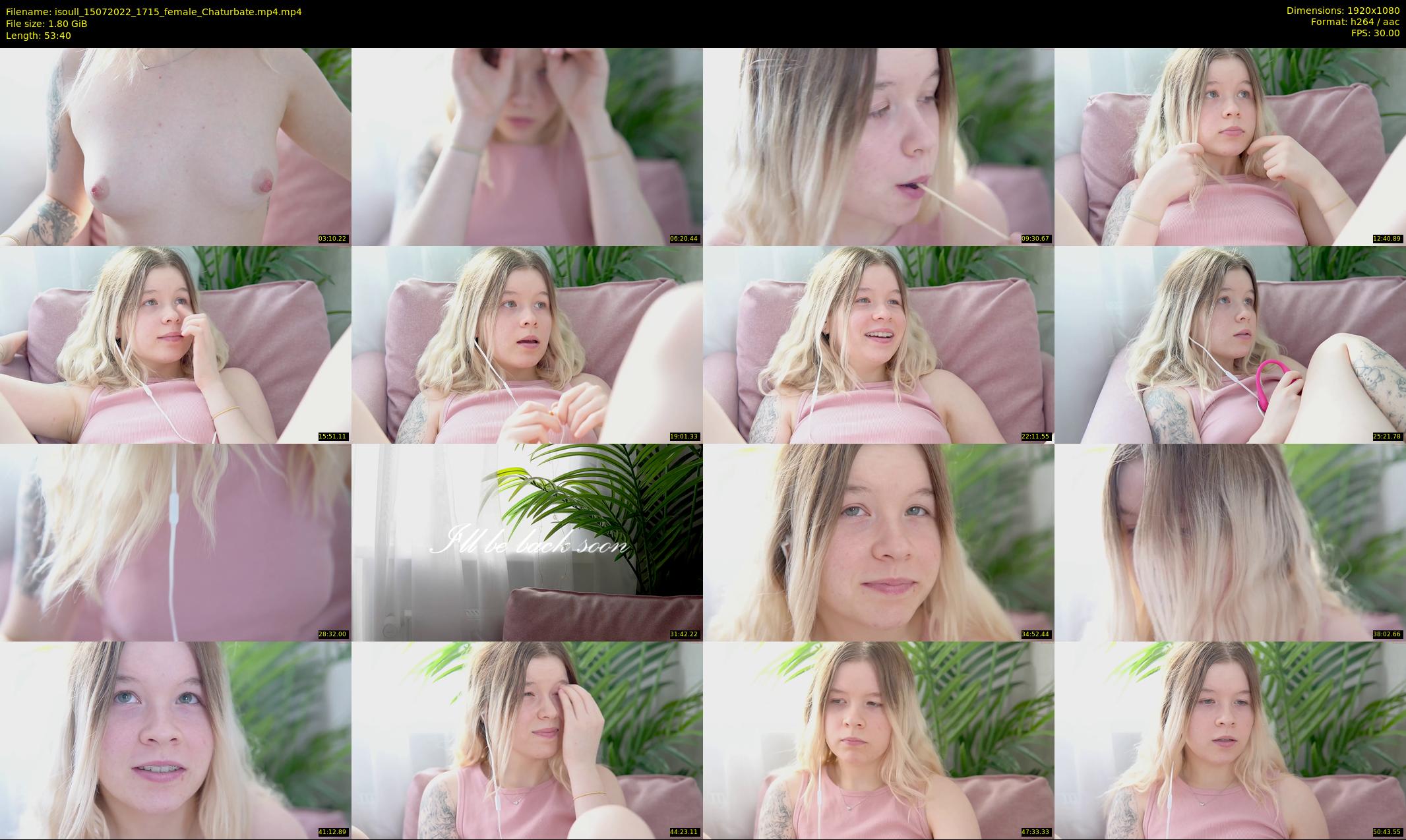 isoull — 54 minute Chaturbate female cam show recording, 1080p, Jul 15, 2022