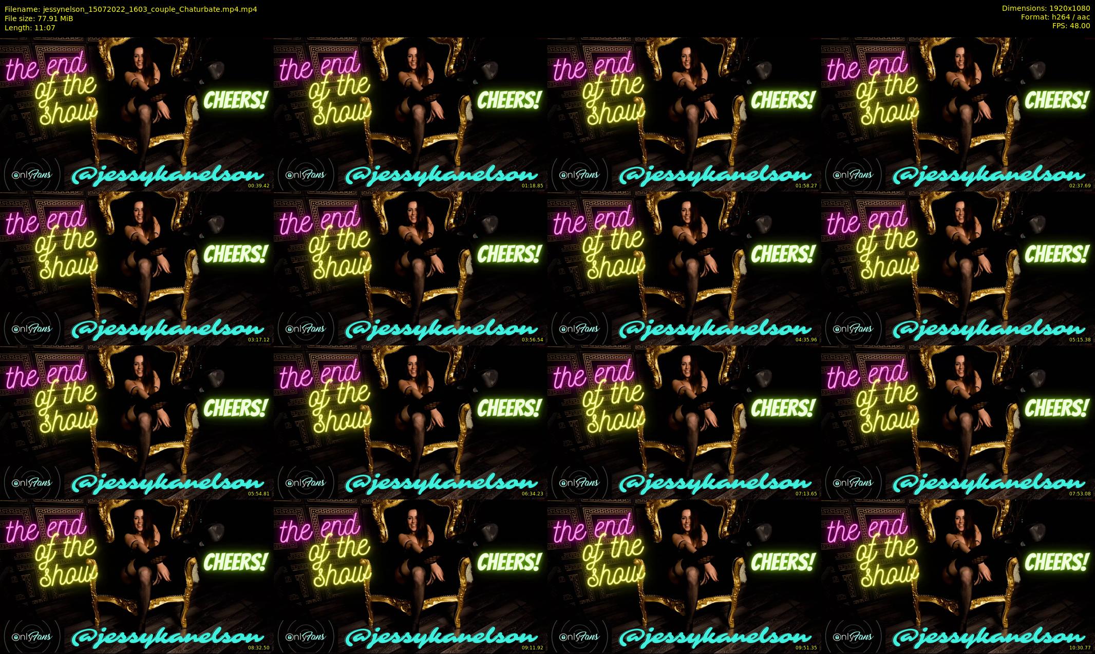 jessynelson — 12 minute Chaturbate female cam show recording, 1080p, Jul 15, 2022