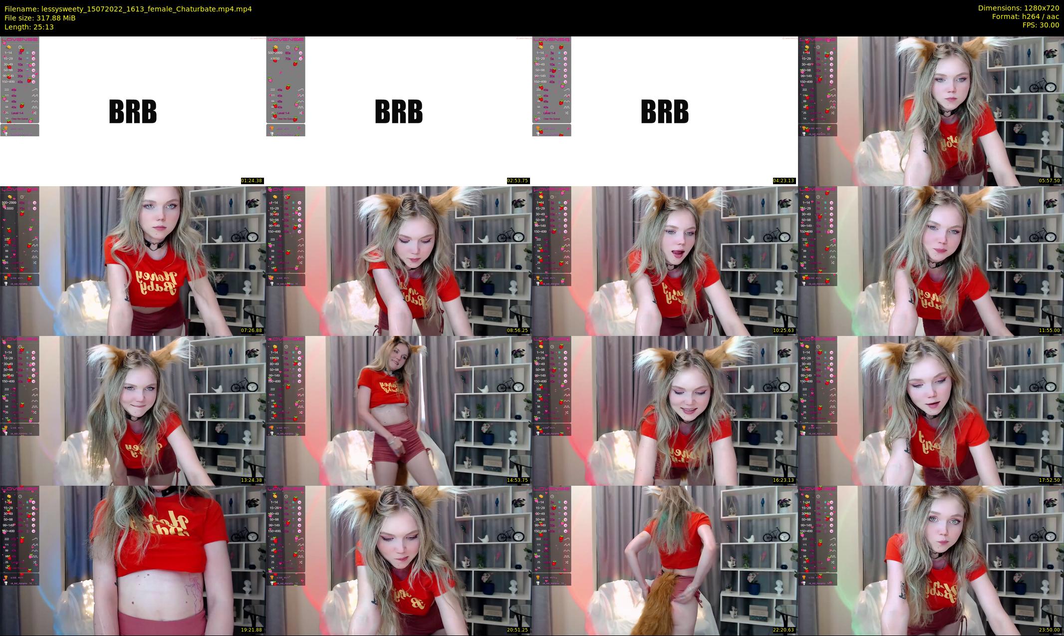lessysweety — 26 minute Chaturbate female cam show recording, 720p, Jul 15, 2022