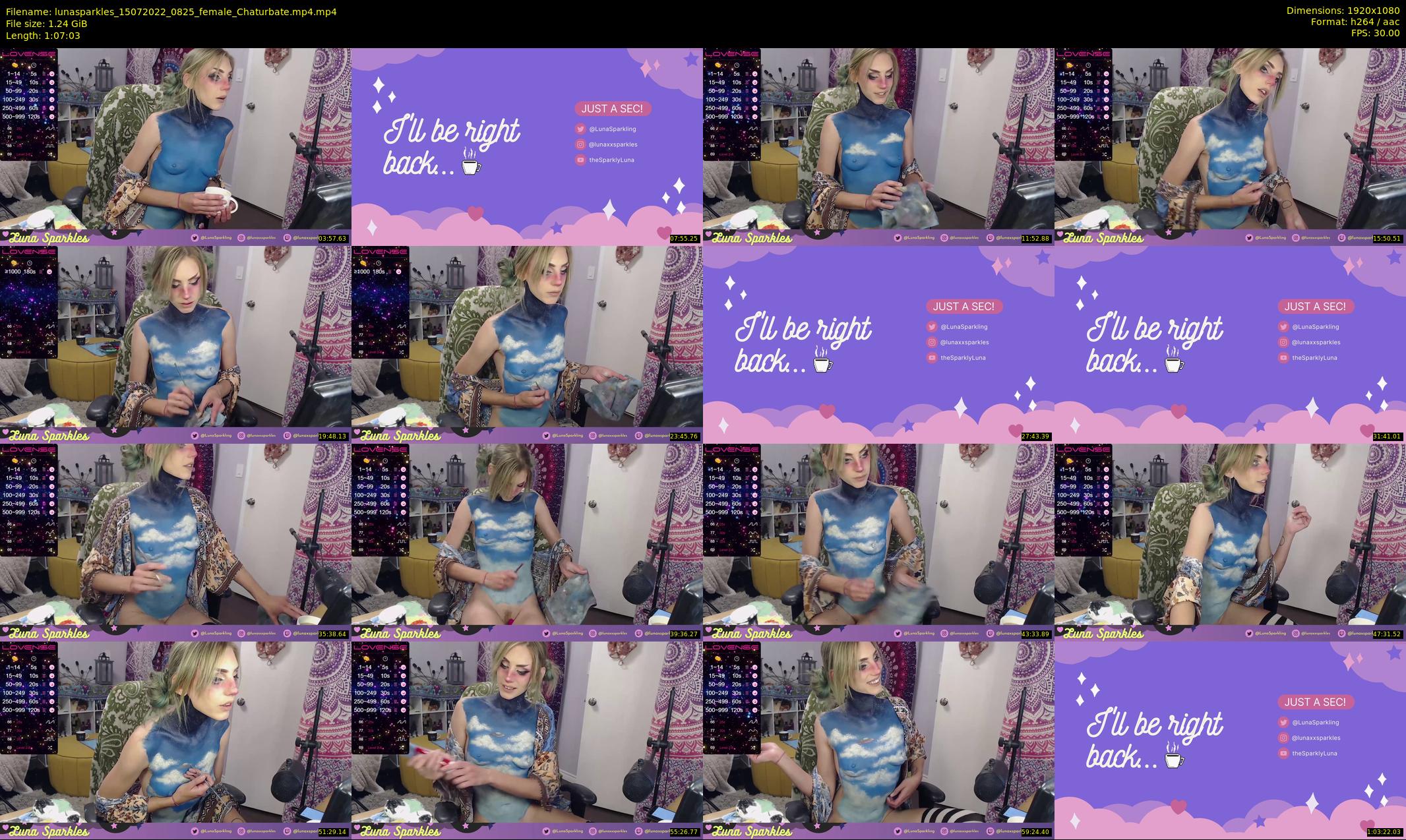 lunasparkles — 68 minute Chaturbate female cam show recording, 1080p, Jul 15, 2022