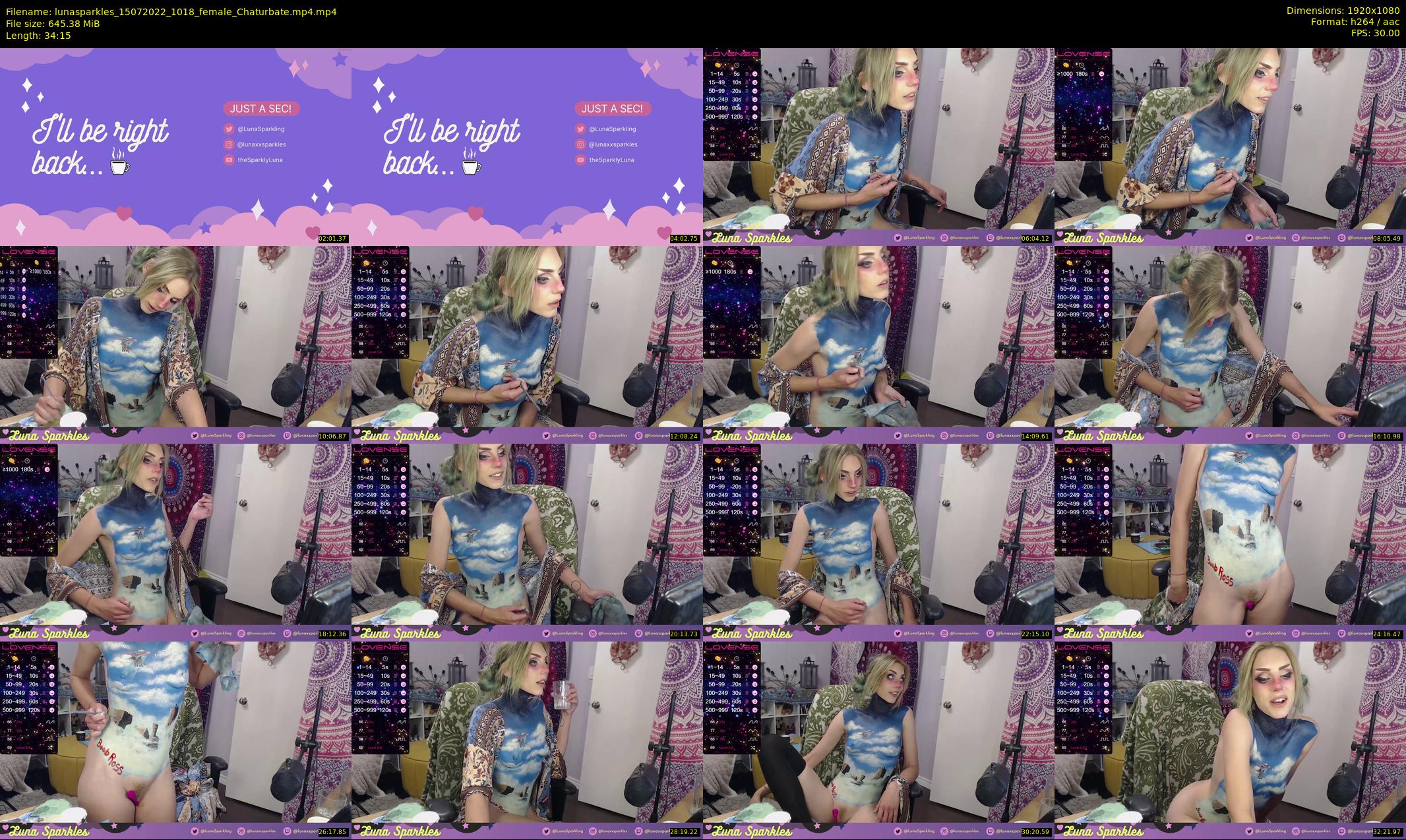 lunasparkles — 35 minute Chaturbate female cam show recording, 1080p, Jul 15, 2022