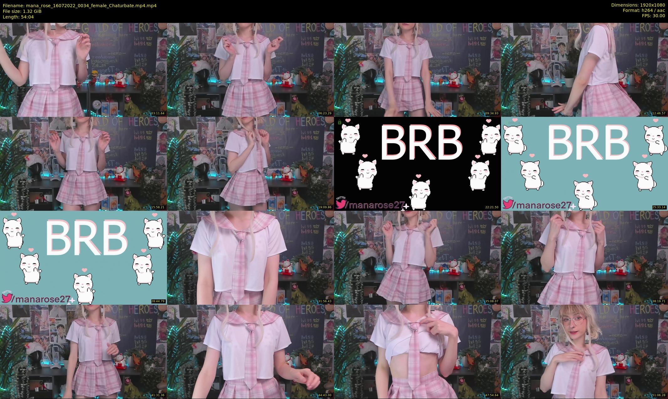 mana_rose — 55 minute Chaturbate female cam show recording, 1080p, Jul 16, 2022