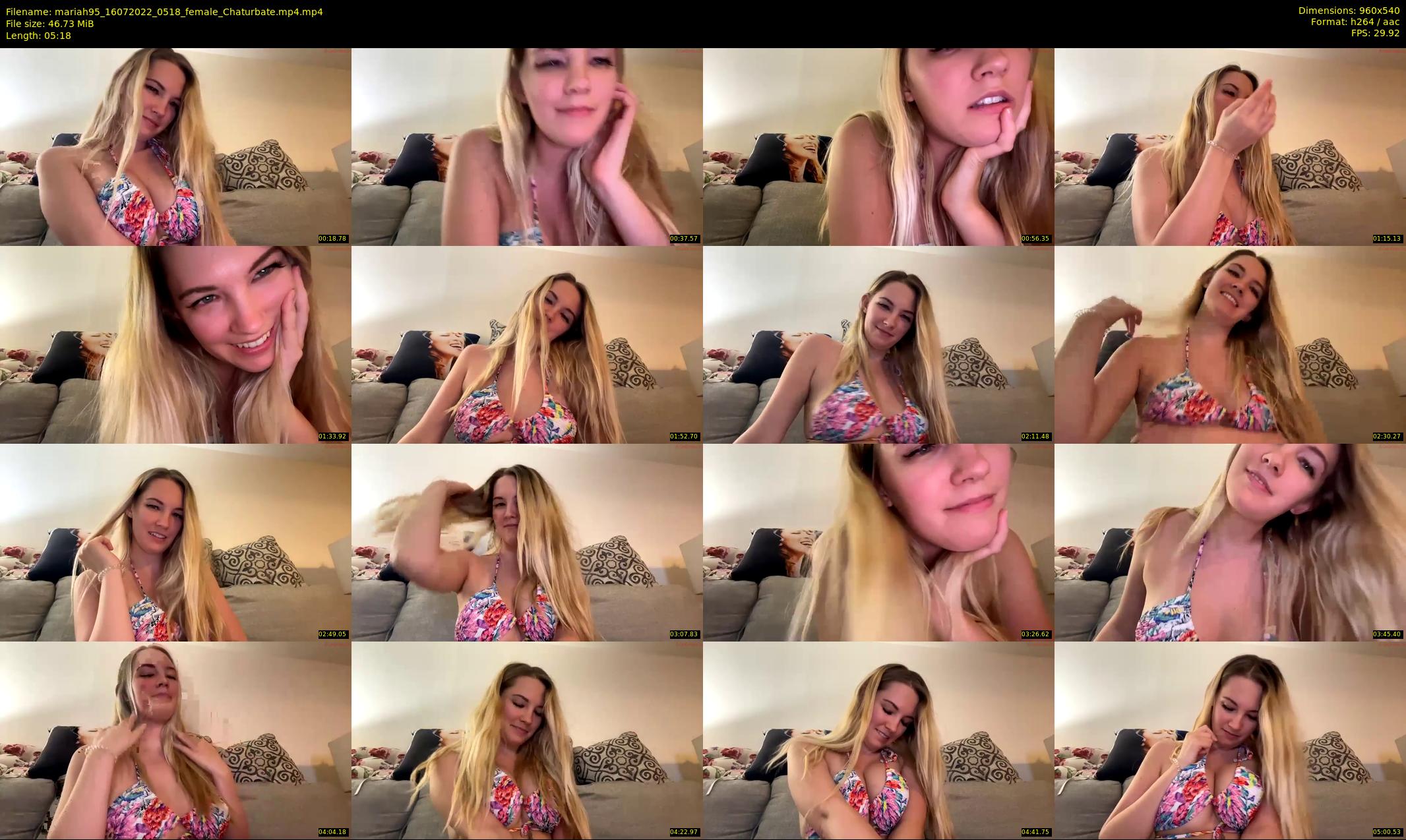 mariah95 — 6 minute Chaturbate female cam show recording, 480p, Jul 16, 2022
