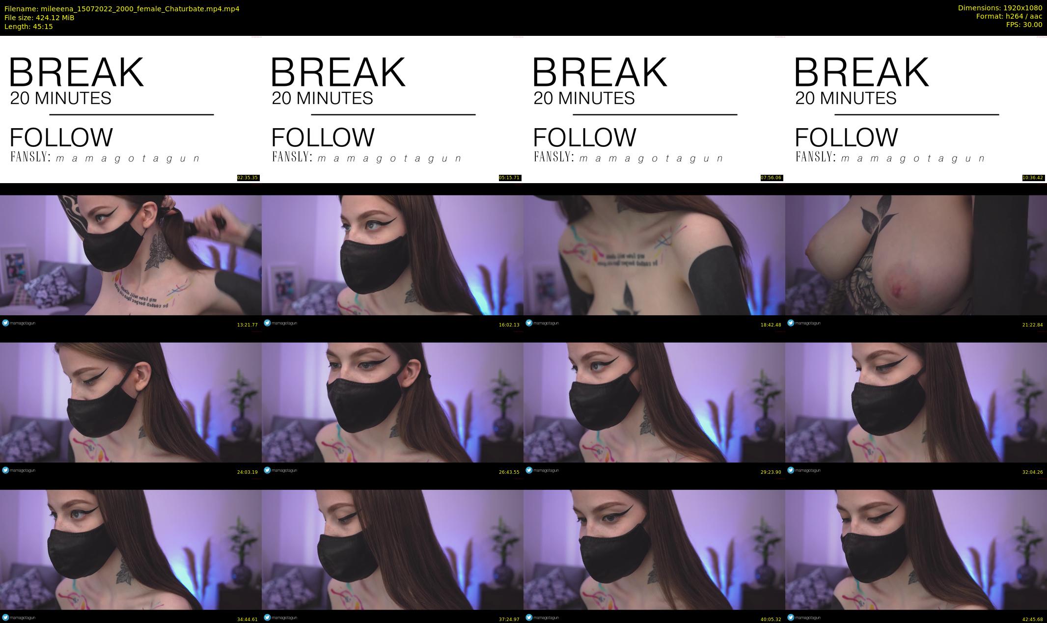mileeena — 46 minute Chaturbate female cam show recording, 1080p, Jul 15, 2022