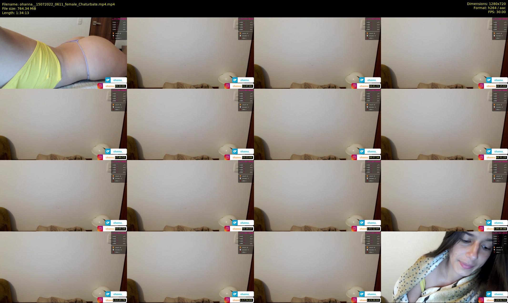 ohanna_ — 95 minute Chaturbate female cam show recording, 720p, Jul 15, 2022