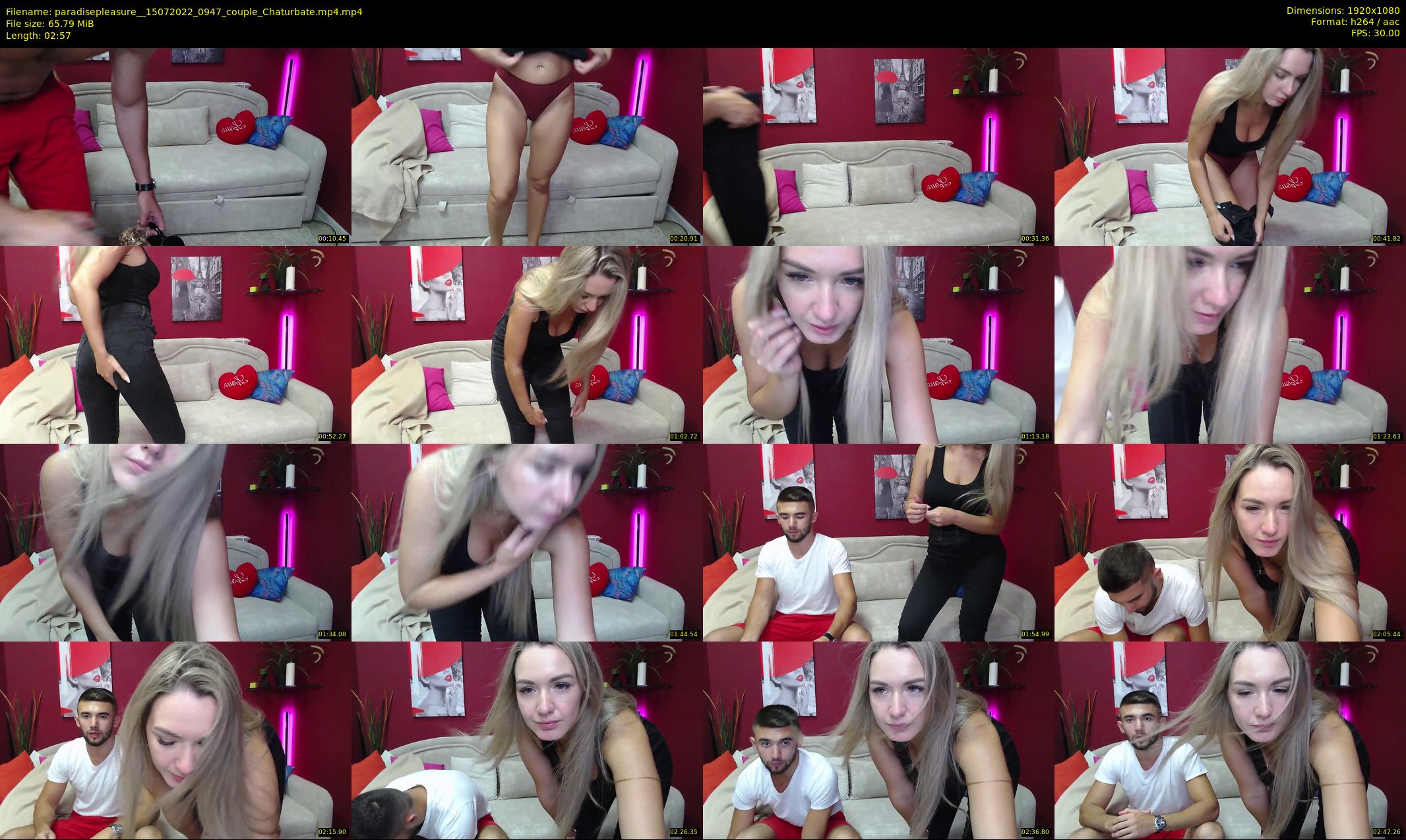 paradisepleasure_ — 3 minute Chaturbate couple cam show recording, 1080p, Jul 15, 2022