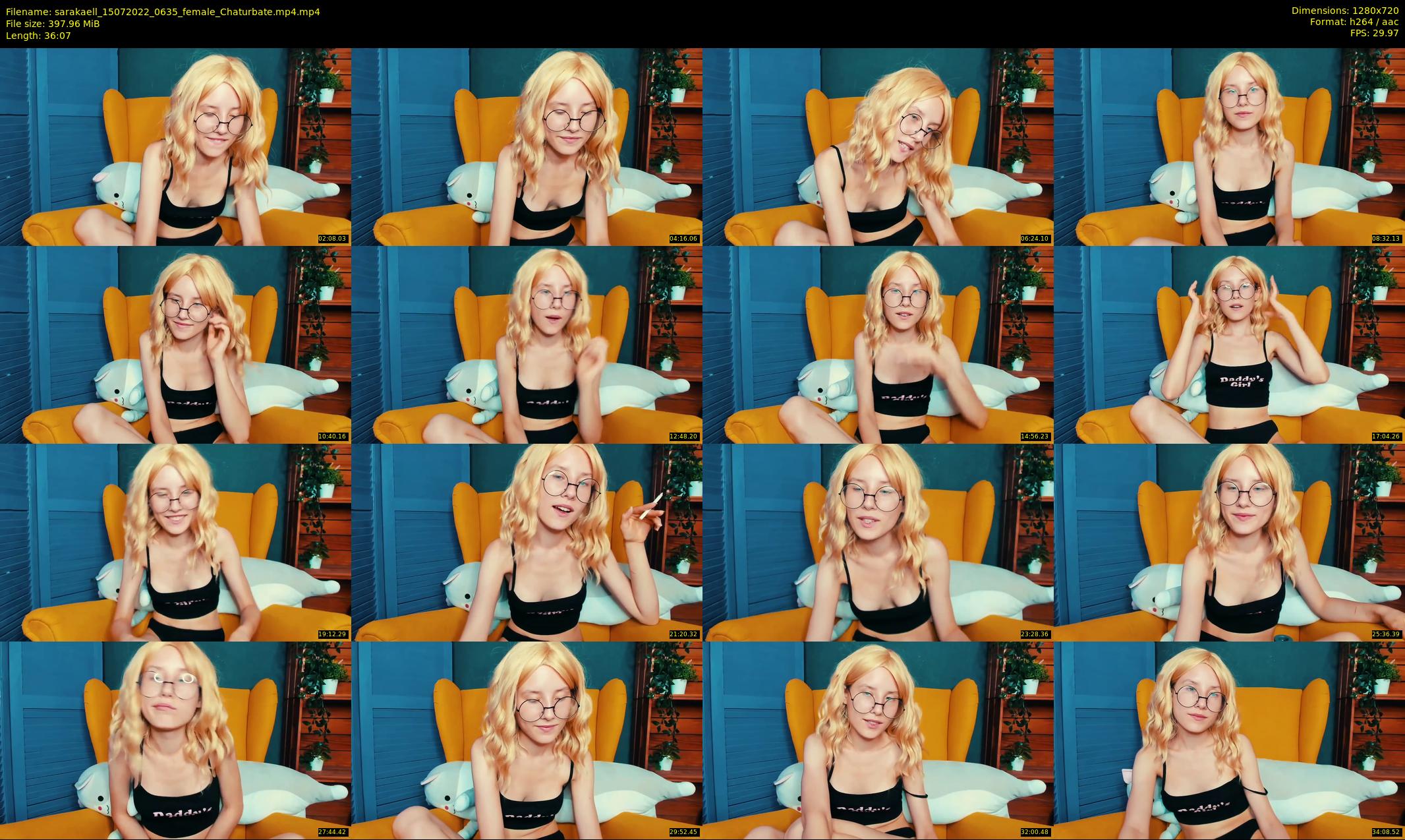 sarakaell — 37 minute Chaturbate female cam show recording, 720p, Jul 15, 2022