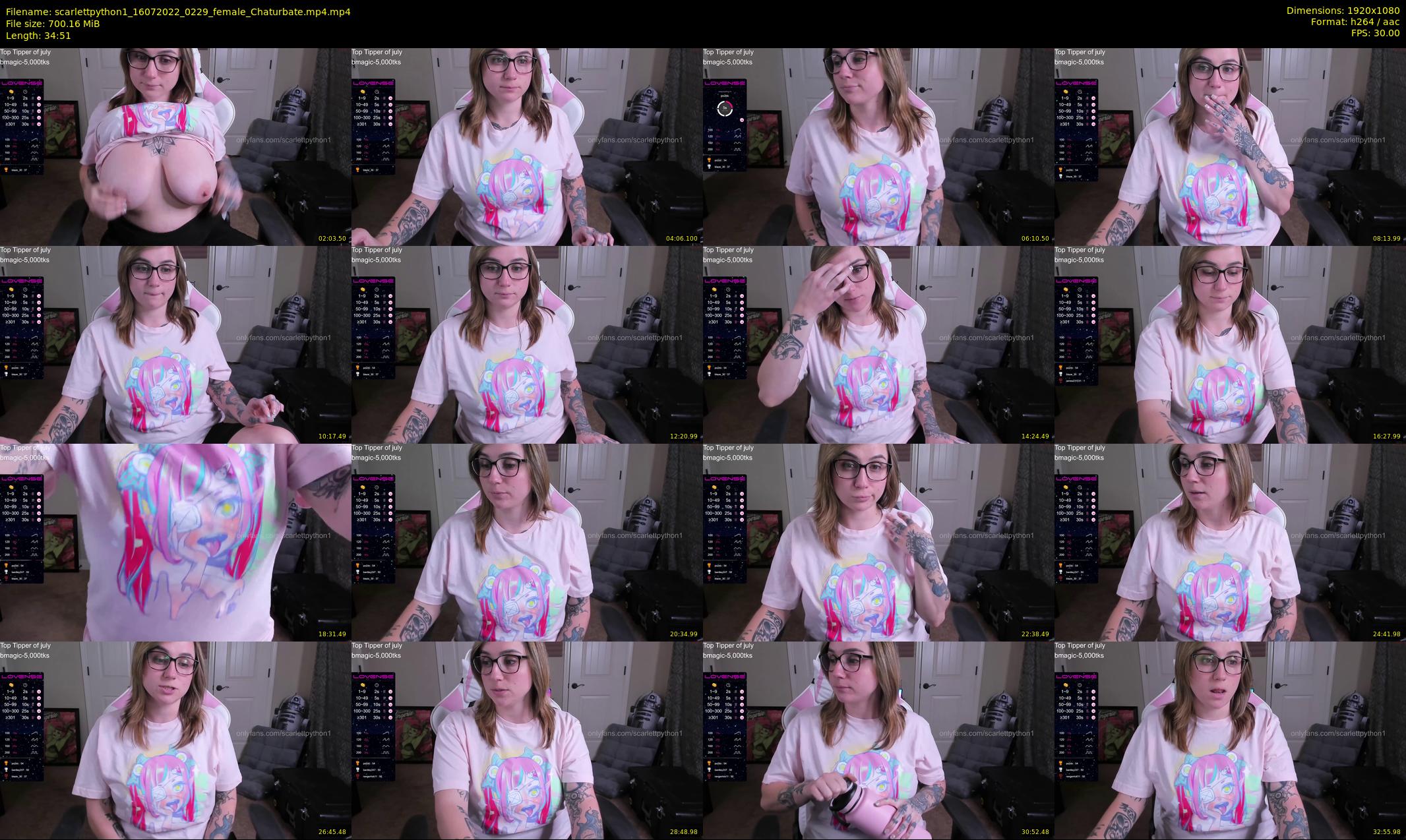 scarlettpython1 — 35 minute Chaturbate female cam show recording, 1080p, Jul 16, 2022