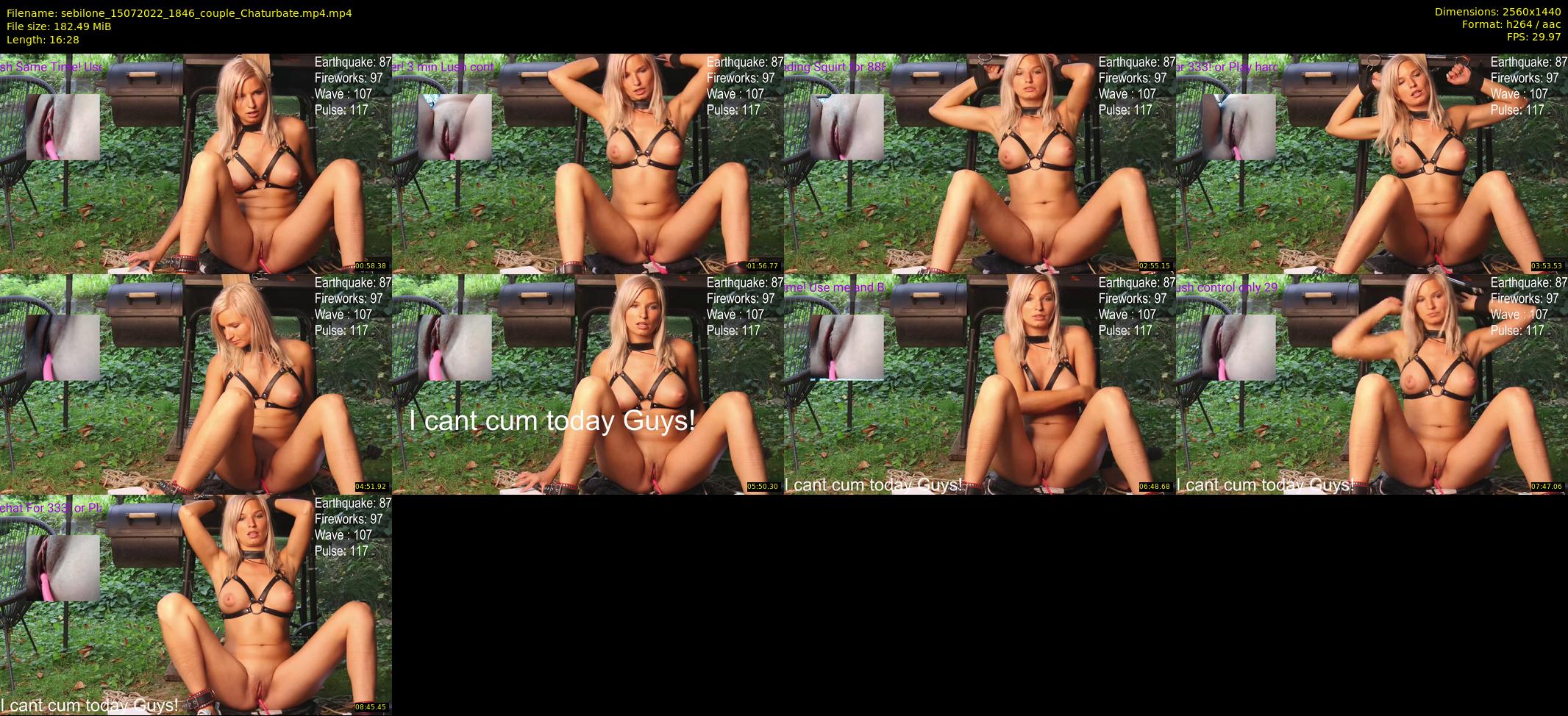 sebilone — 17 minute Chaturbate couple cam show recording, 1080p, Jul 15, 2022