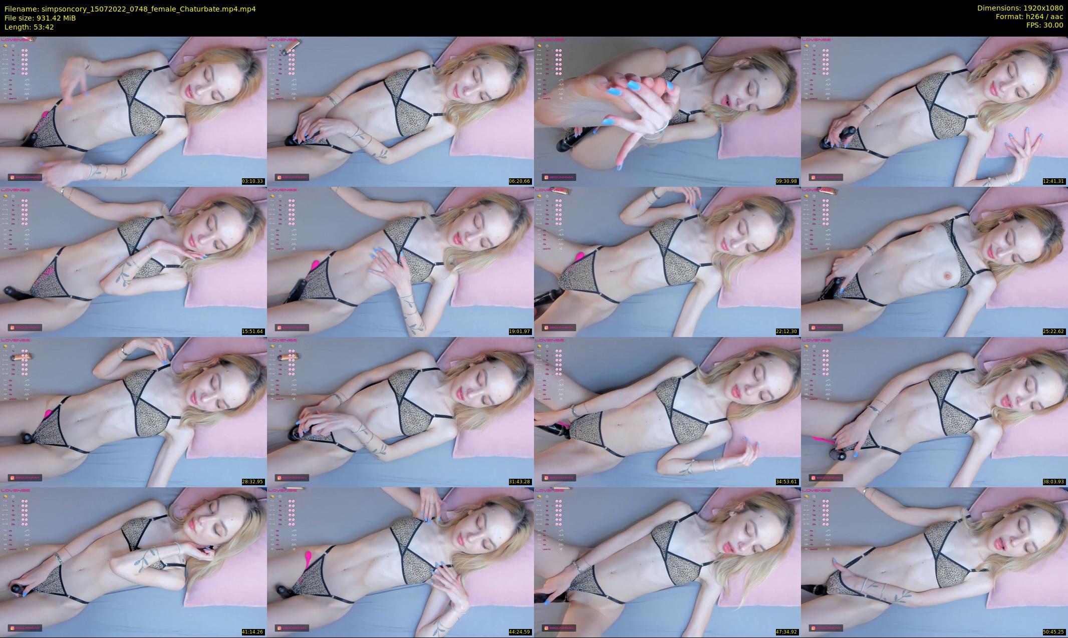 simpsoncory — 54 minute Chaturbate female cam show recording, 1080p, Jul 15, 2022