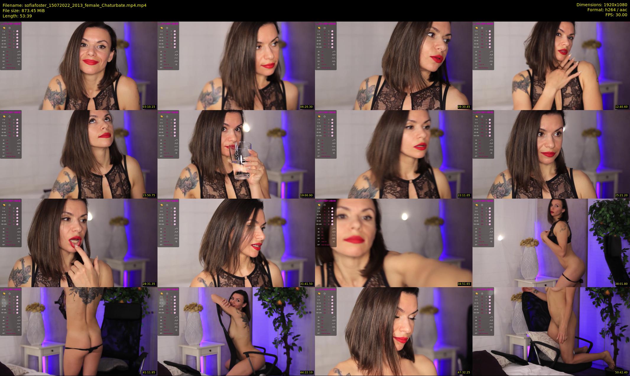 sofiafoster — 54 minute Chaturbate female cam show recording, 1080p, Jul 15, 2022