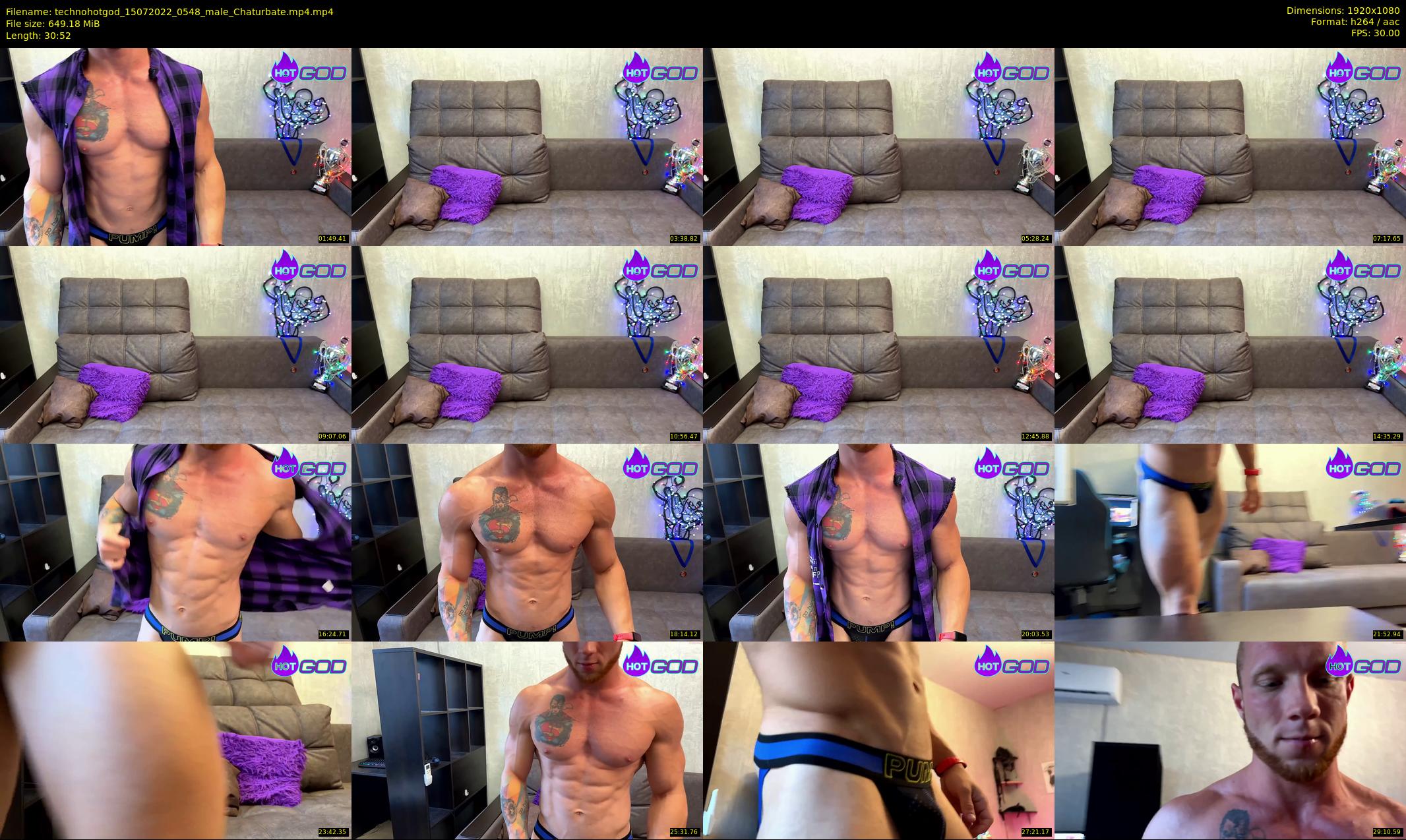 technohotgod — 31 minute Chaturbate male cam show recording, 1080p, Jul 15, 2022