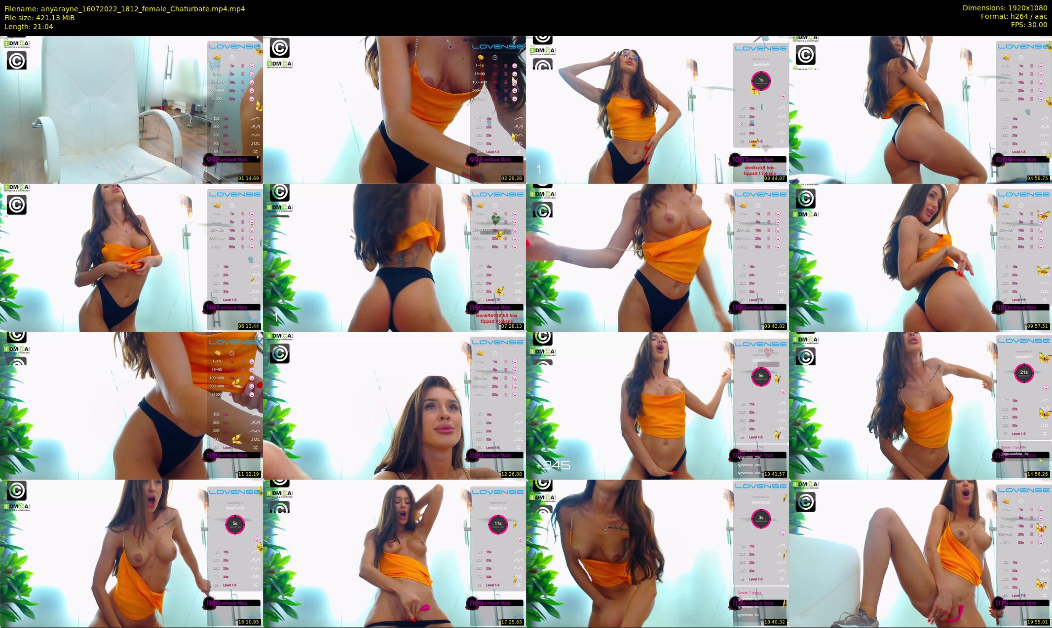 anyarayne — 22 minute Chaturbate female cam show recording, 1080p, Jul 16, 2022