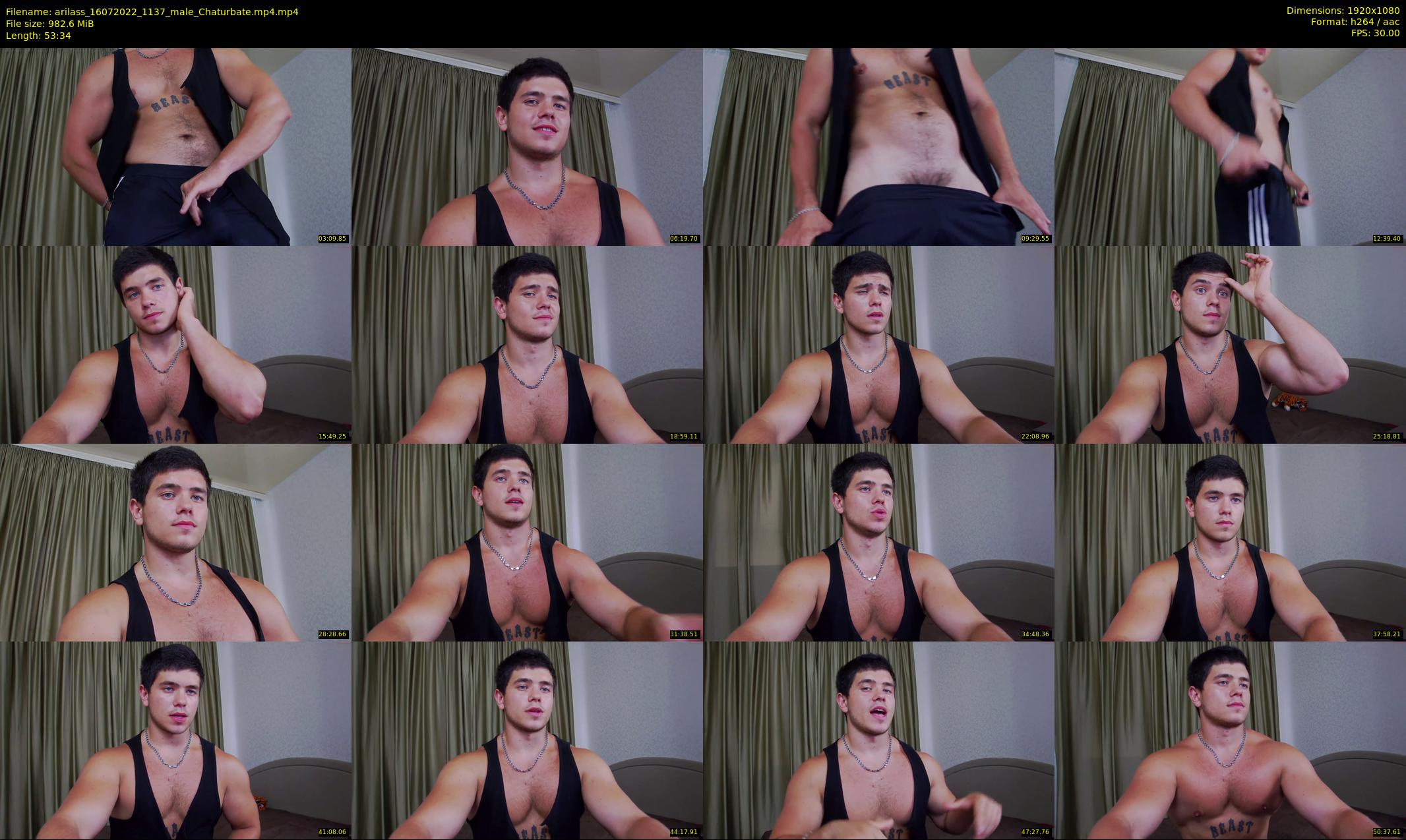 arilass — 54 minute Chaturbate male cam show recording, 1080p, Jul 16, 2022