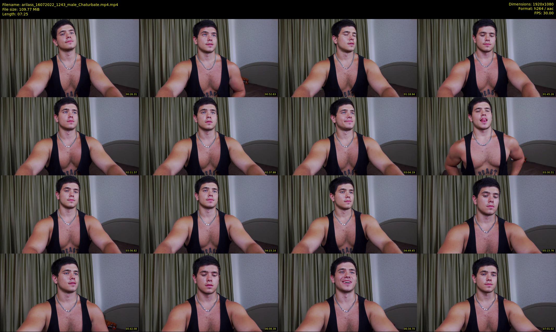 arilass — 8 minute Chaturbate male cam show recording, 1080p, Jul 16, 2022