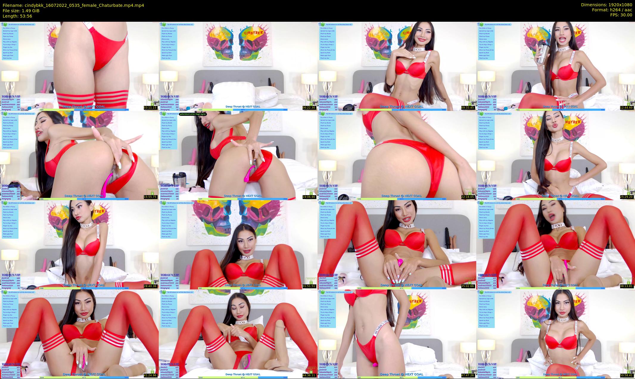 cindybkk — 54 minute Chaturbate female cam show recording, 1080p, Jul 16, 2022