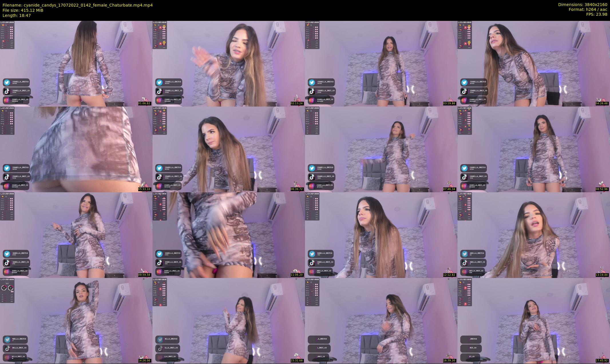 cyanide_candys — 19 minute Chaturbate female cam show recording, 4K, Jul 17, 2022