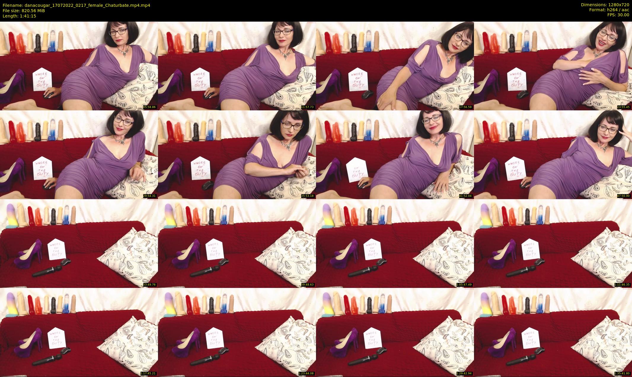 danacougar — 102 minute Chaturbate female cam show recording, 720p, Jul 17, 2022