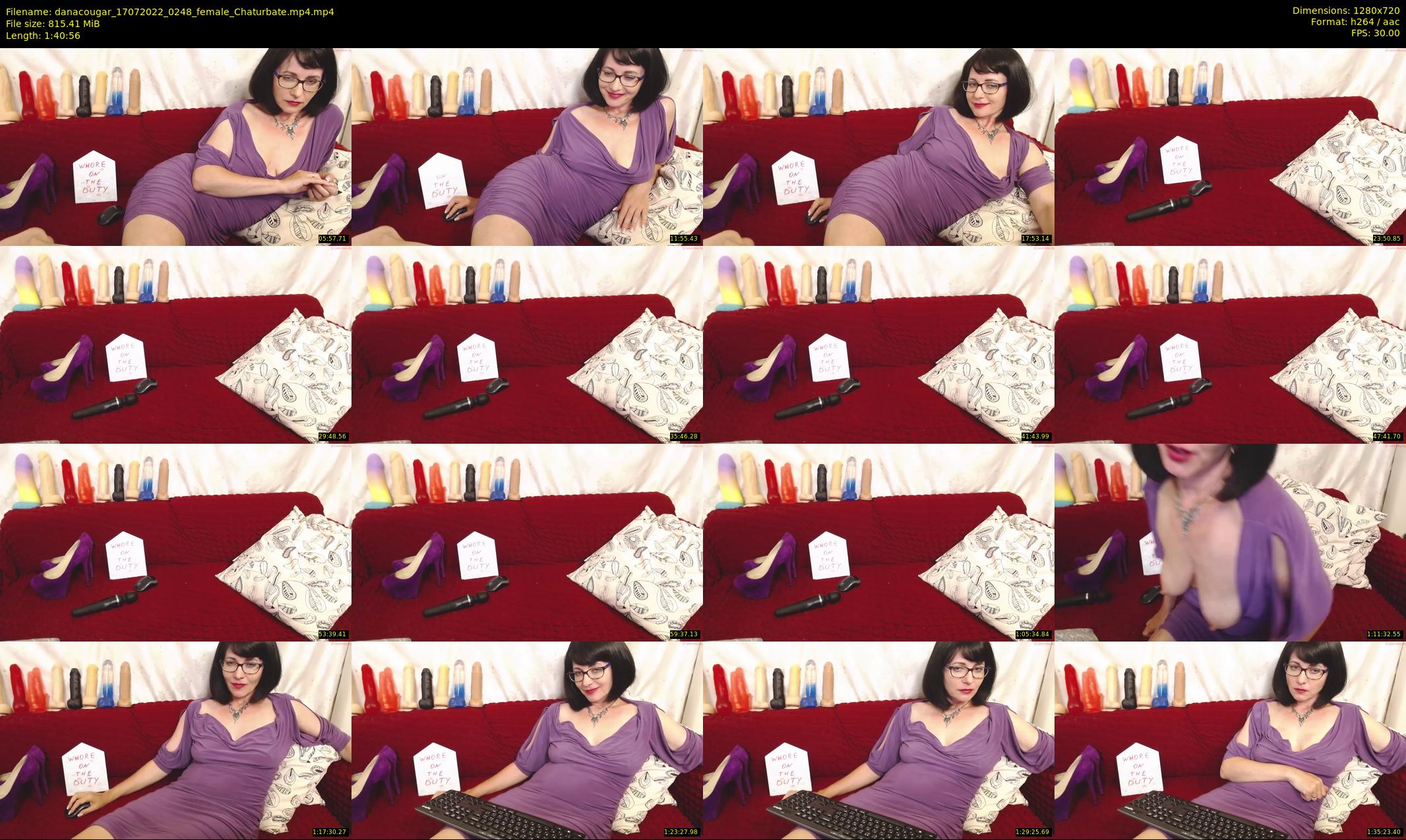 danacougar — 101 minute Chaturbate female cam show recording, 720p, Jul 17, 2022
