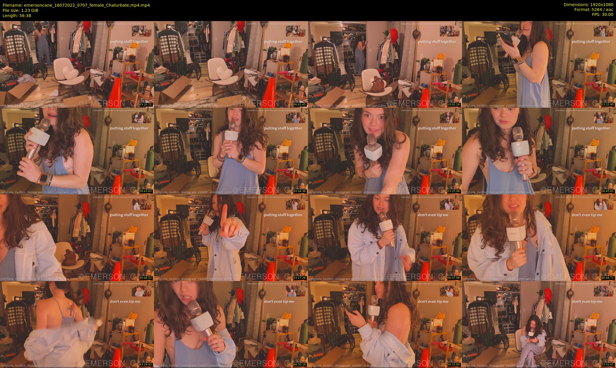 emersoncane — 57 minute Chaturbate female cam show recording, 1080p, Jul 16, 2022