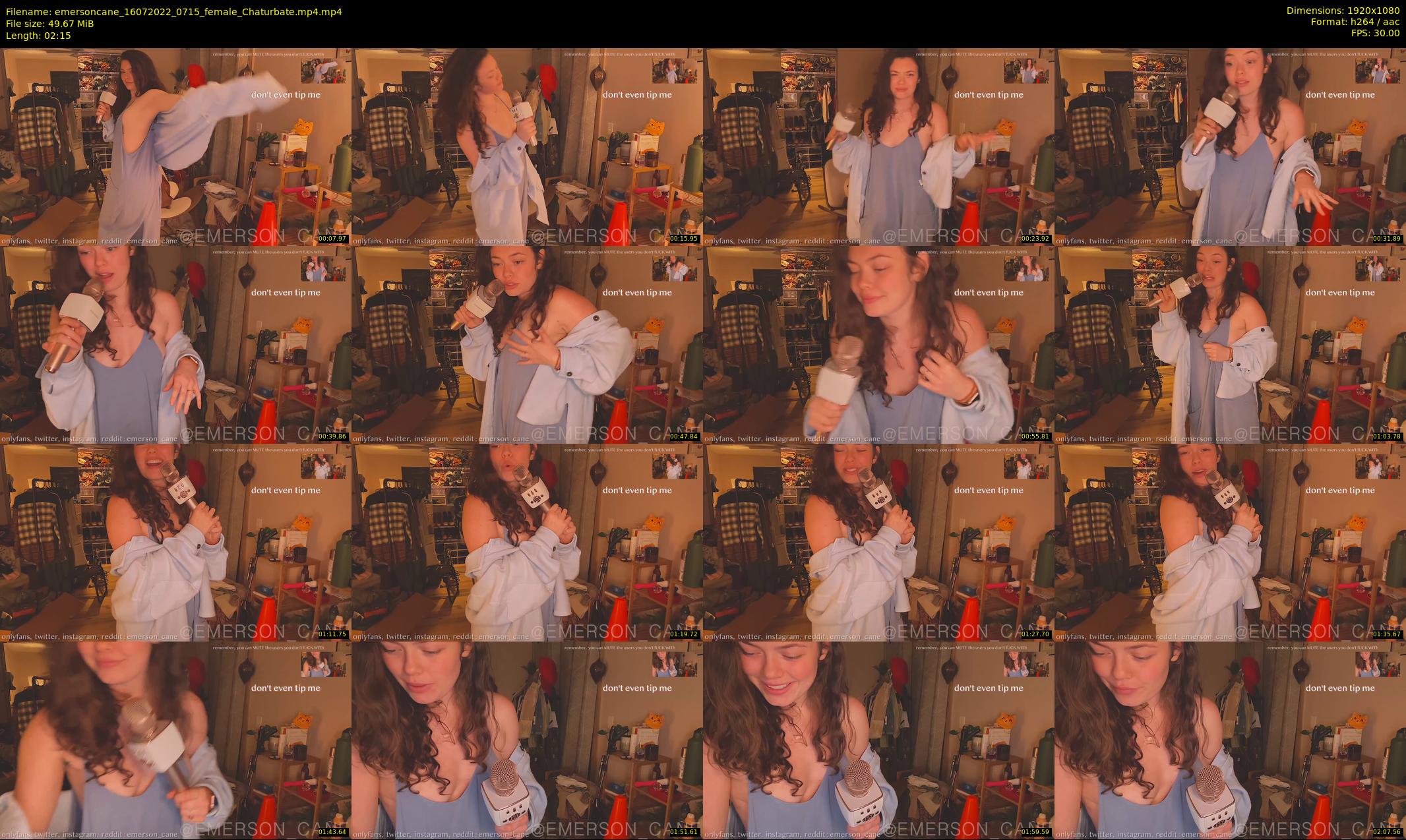 emersoncane — 3 minute Chaturbate female cam show recording, 1080p, Jul 16, 2022